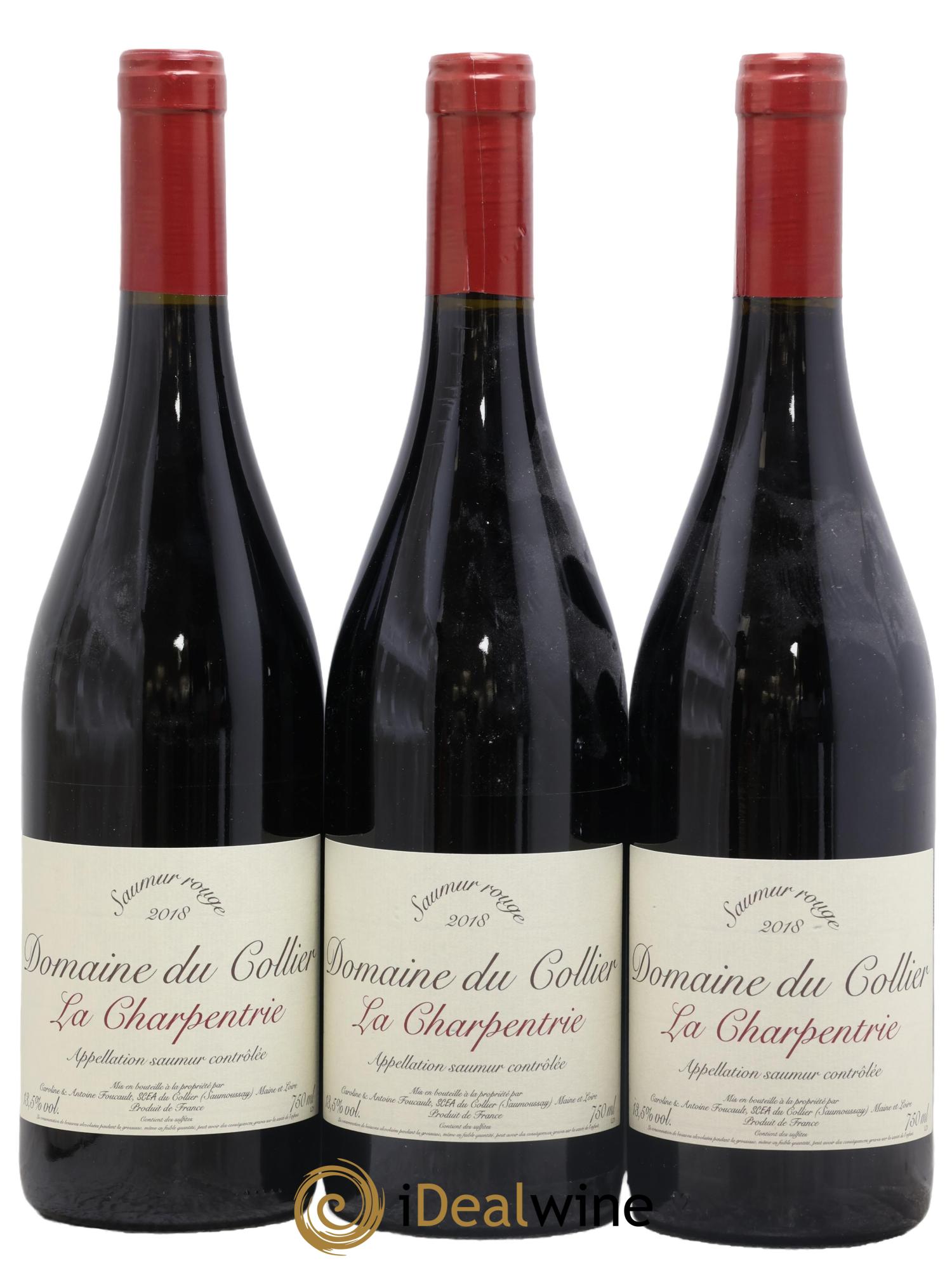 Saumur La Charpentrie Domaine du Collier 2018 - Lot de 3 bouteilles - 0