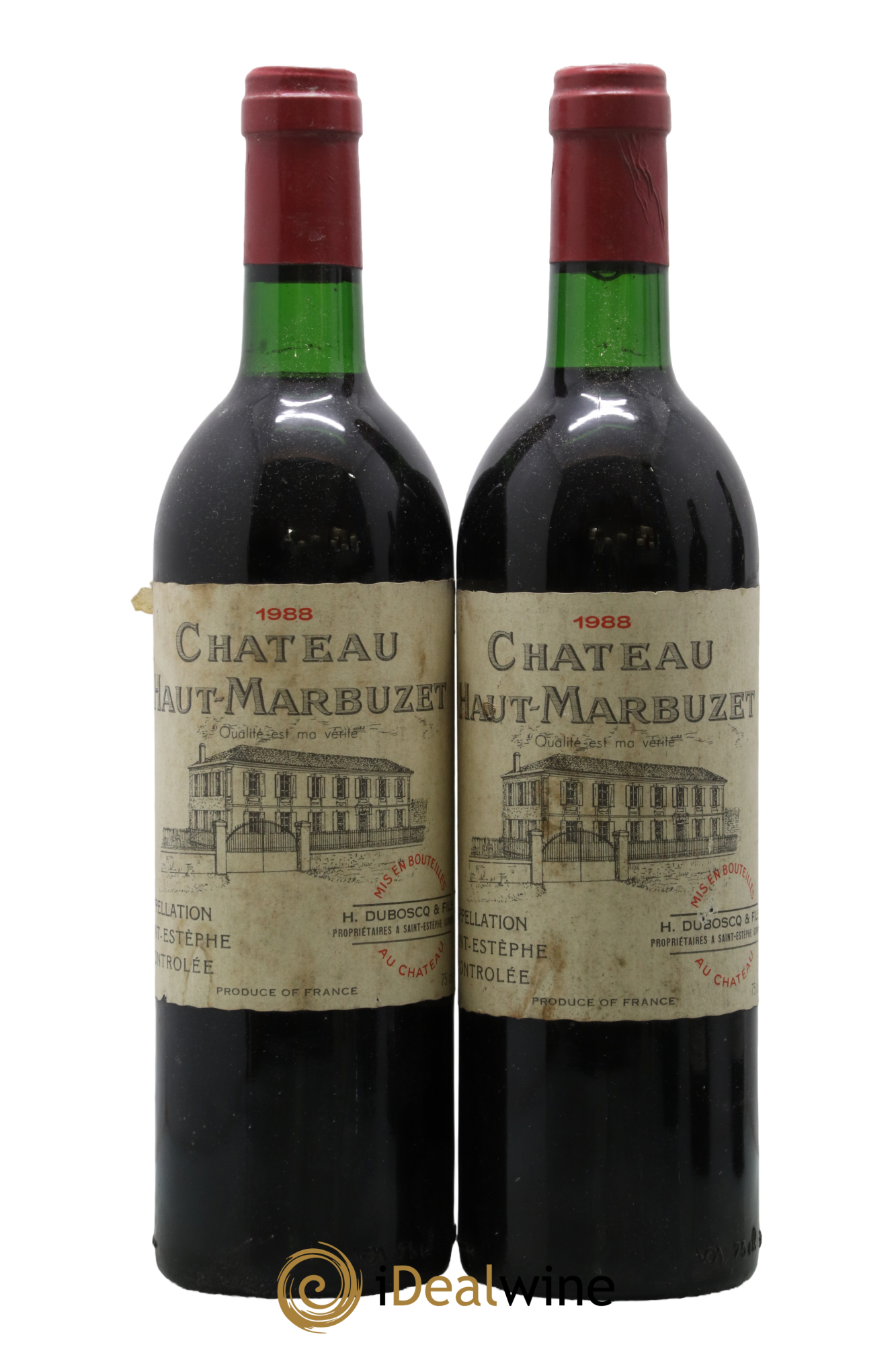 Château Haut Marbuzet 1988 - Lot de 2 bouteilles - 0