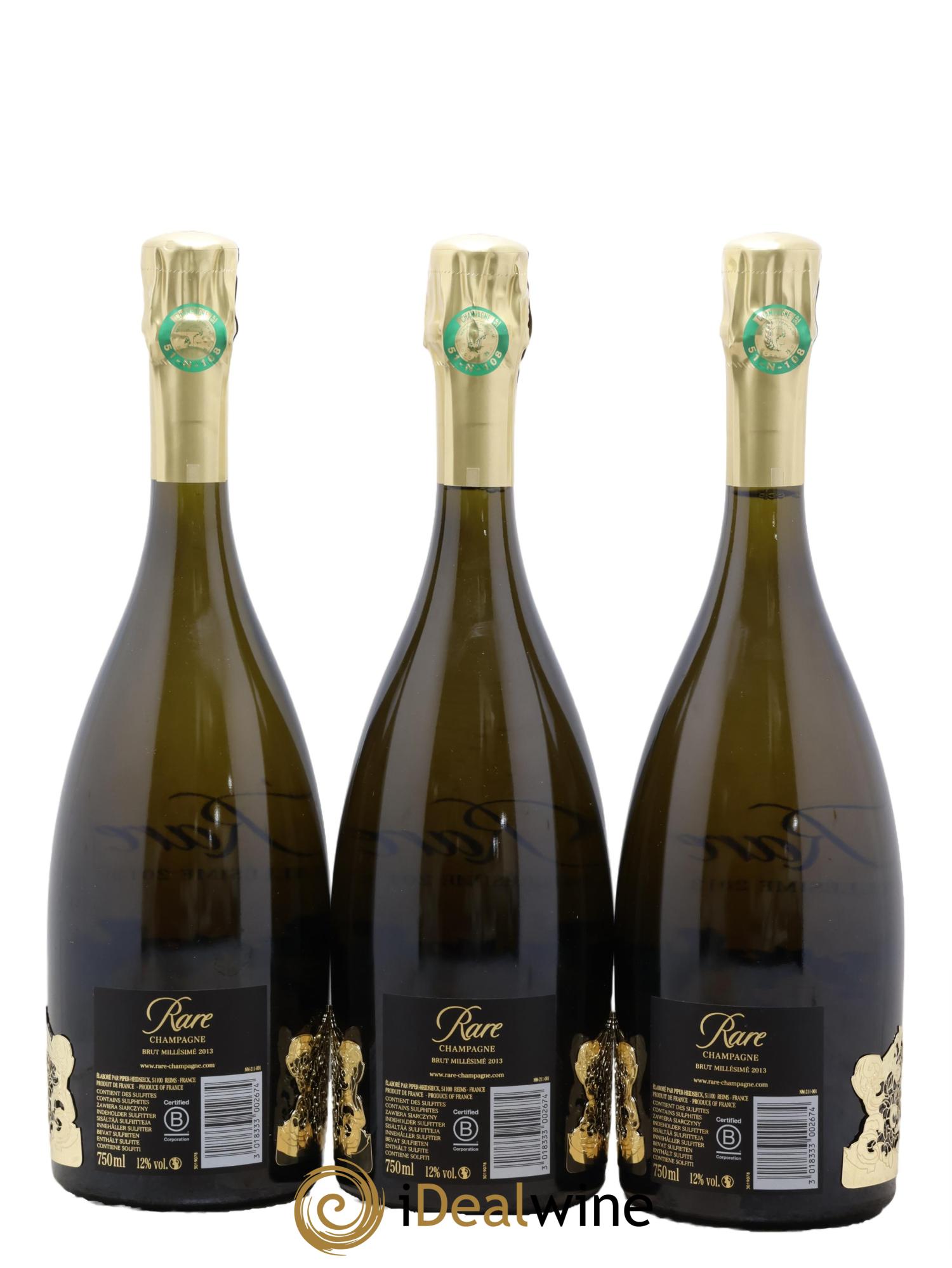 Rare Rare Champagne 2013 - Lot of 3 bottles - 1