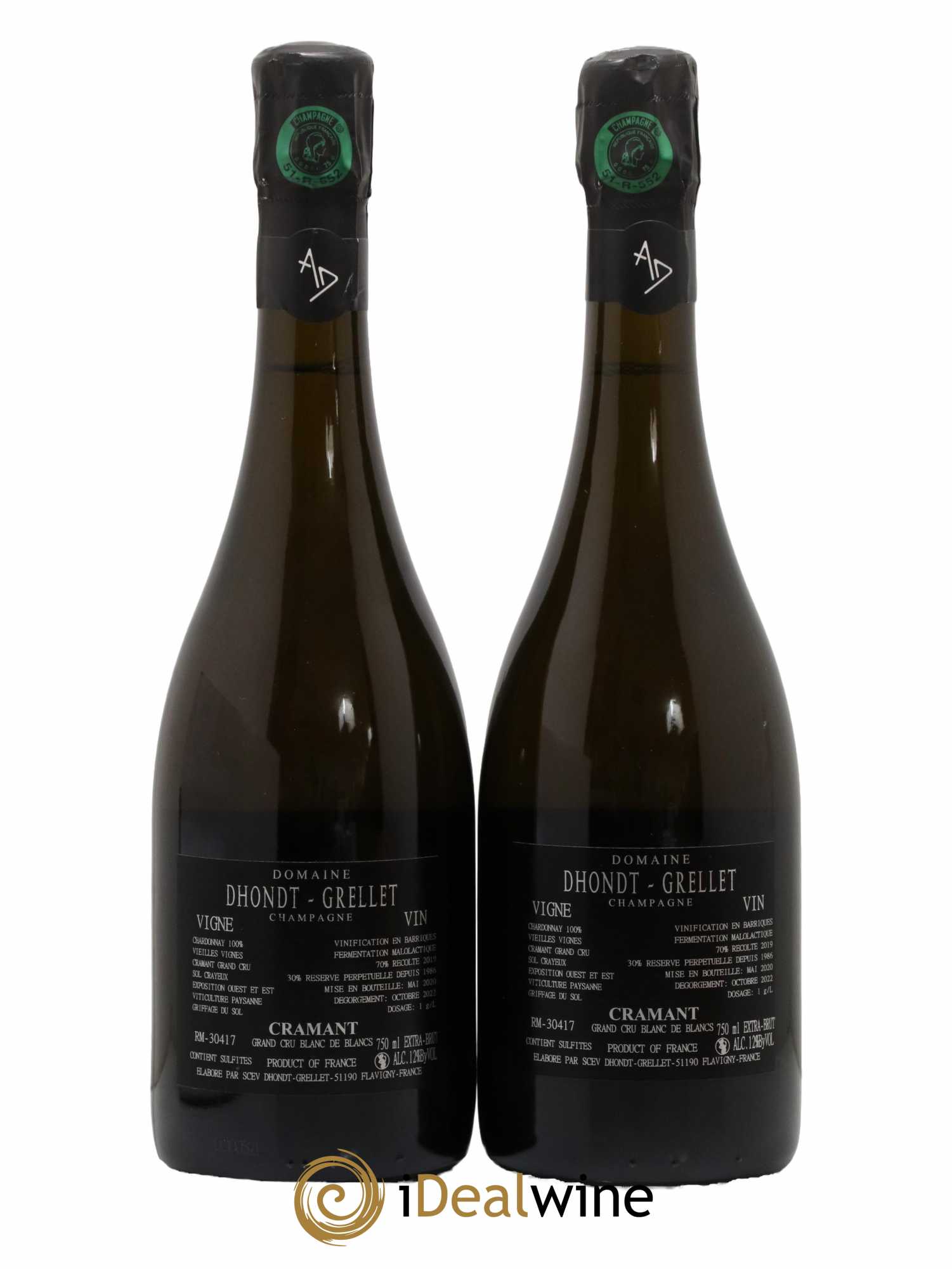 Cramant Dhondt Grellet - Lot de 2 bouteilles - 1