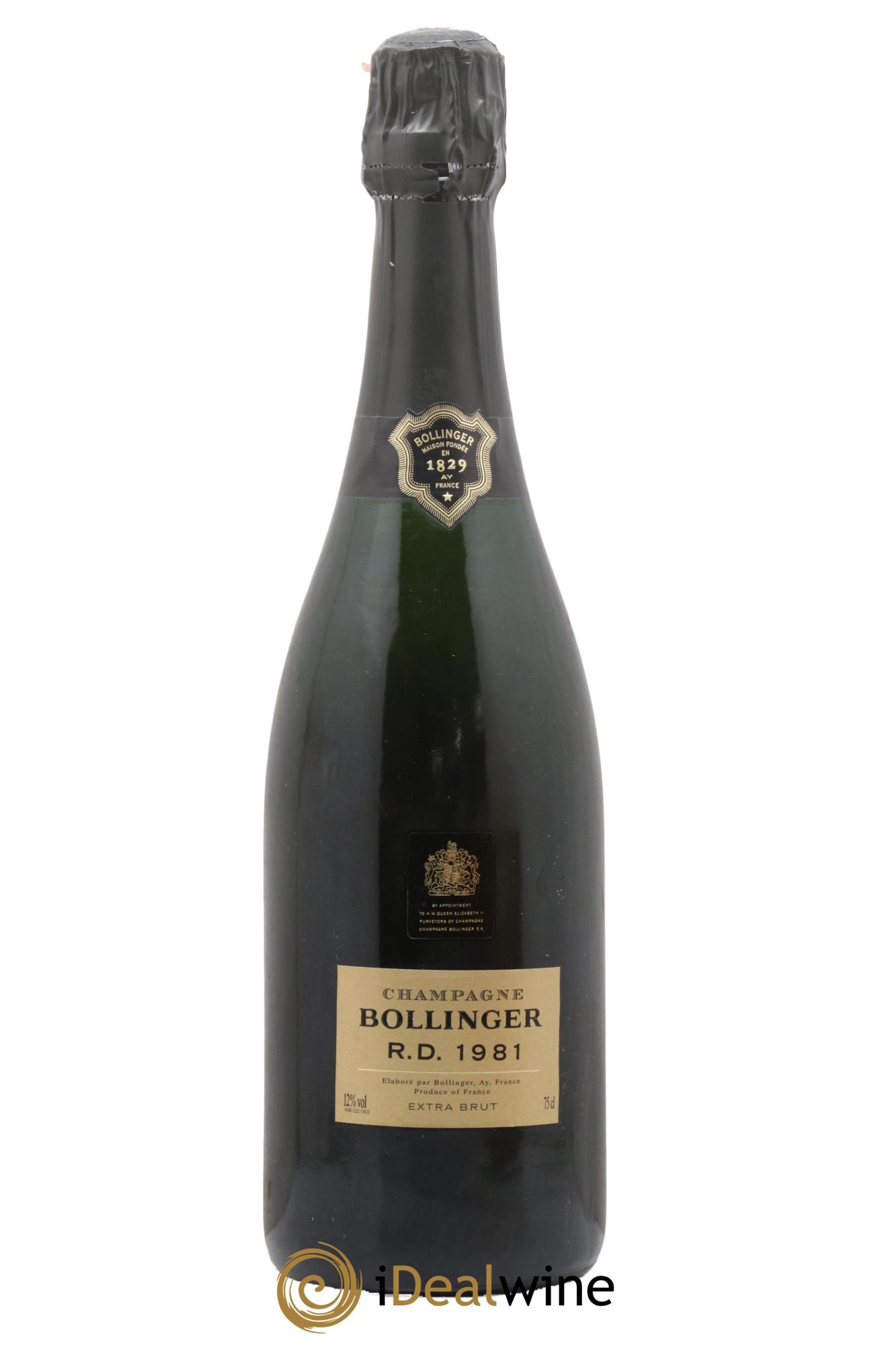 R.D. Extra-Brut Bollinger 1981 - Lot de 1 bouteille - 1