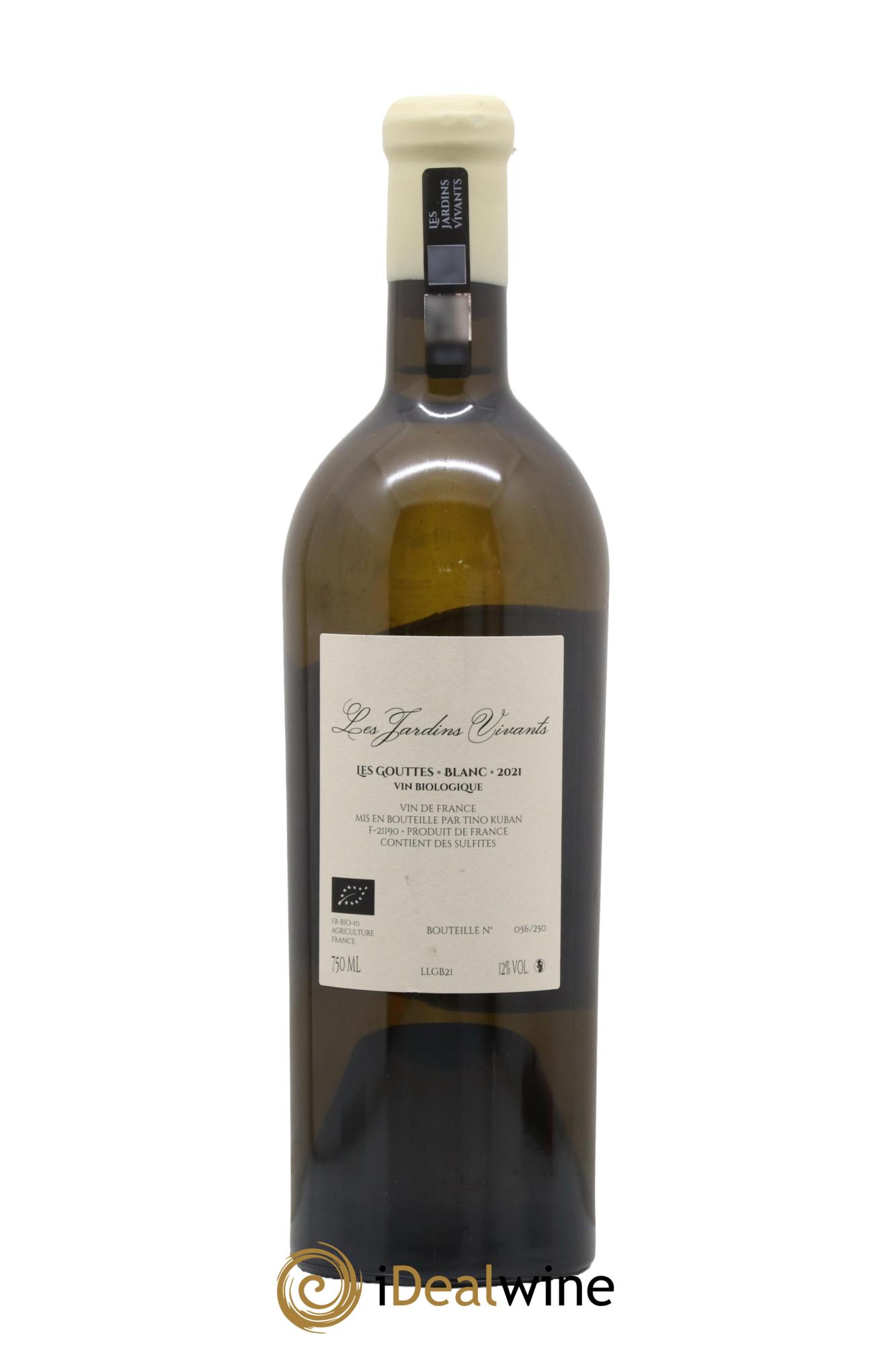 Vin de France Les Gouttes Tino Kuban Les Jardins Vivants 2021 - Lot de 1 bouteille - 1