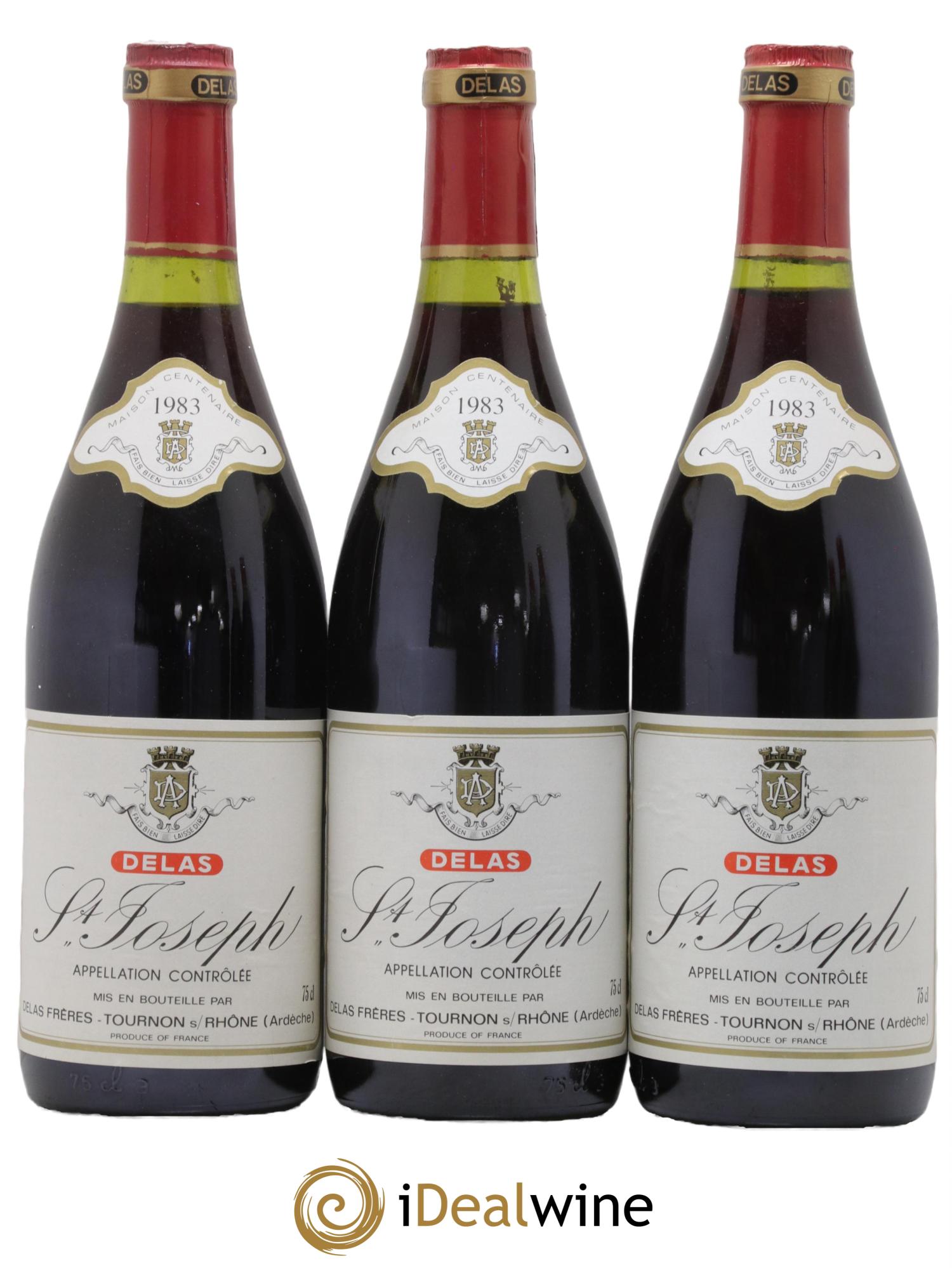 Saint-Joseph Domaines Delas Freres 1983 - Lot de 3 bouteilles - 0