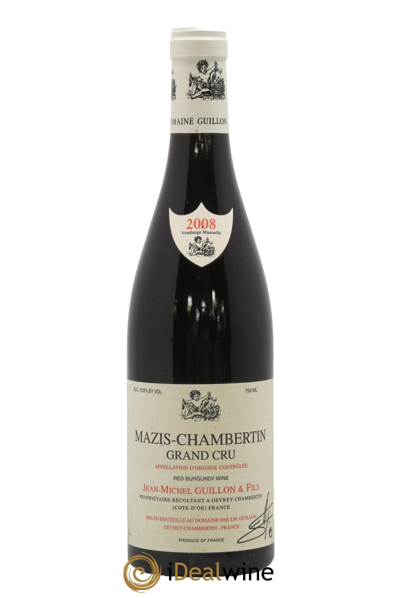 Mazis-Chambertin Grand Cru Jean-Michel Guillon 2008 - Lot de 1 bouteille - 0