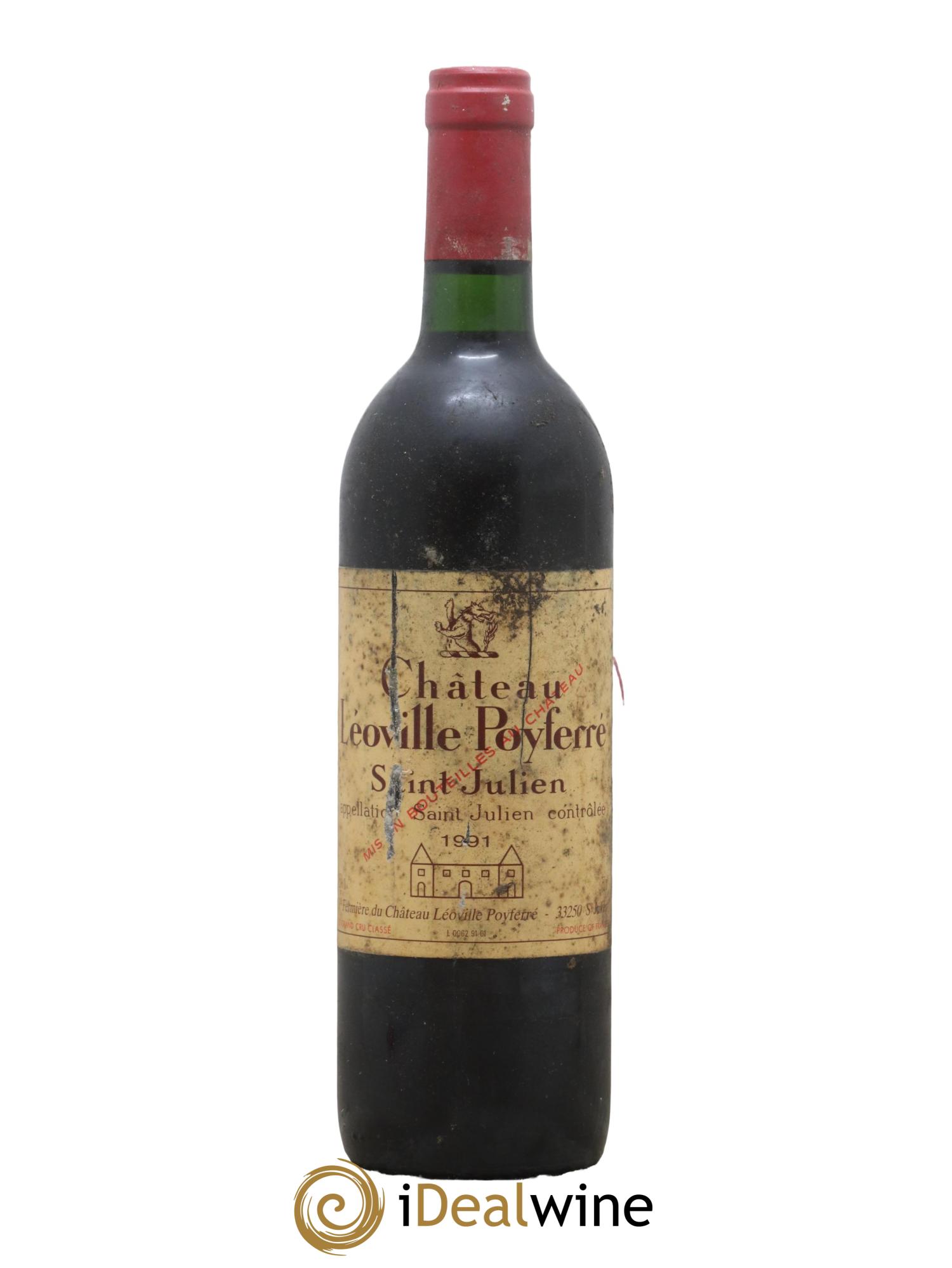 Château Léoville Poyferré 2ème Grand Cru Classé 1991 - Lot de 1 bouteille - 0