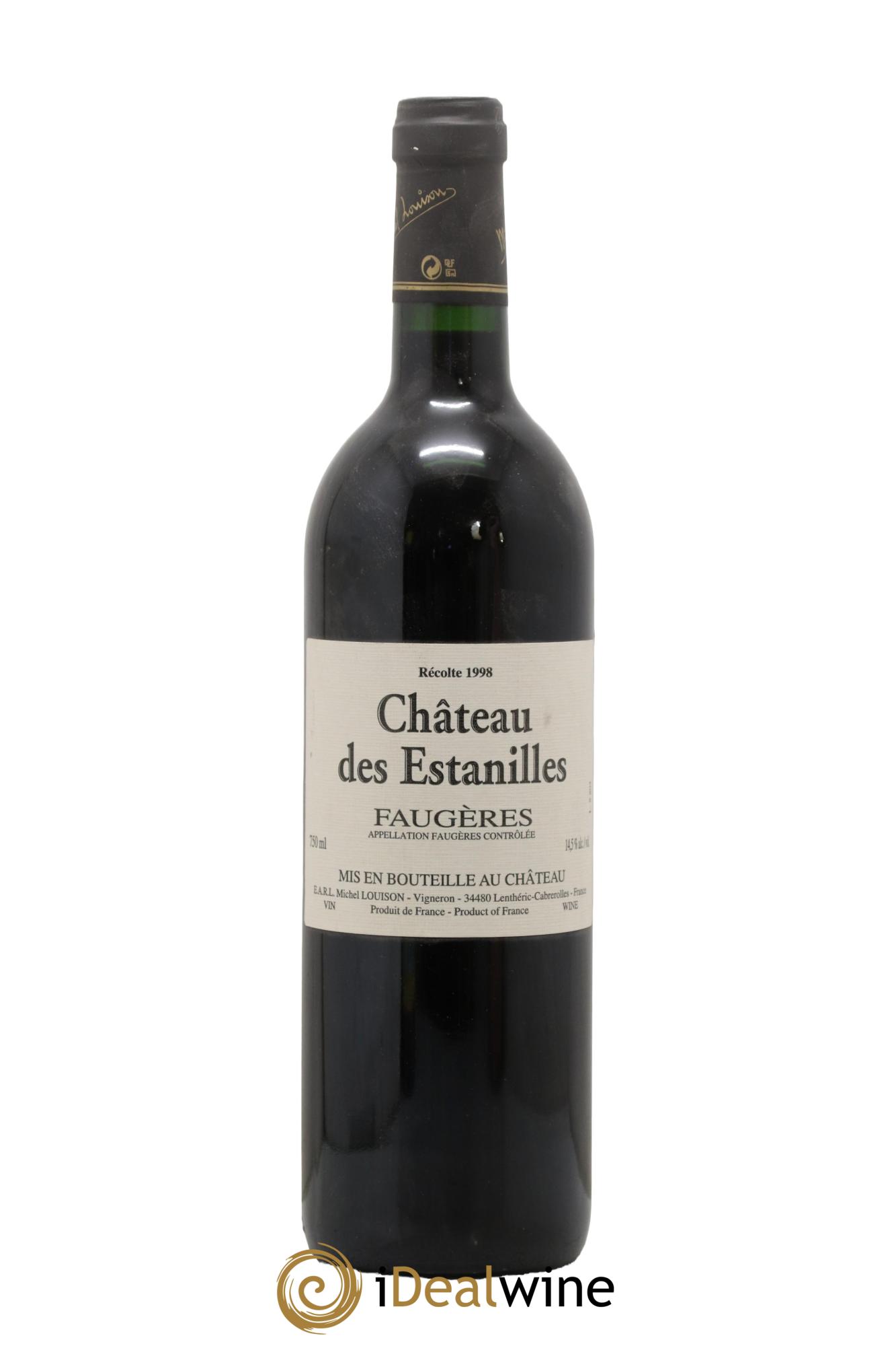 Faugères Château des Estanilles Tradition Michel Louison 1998 - Lot de 1 bouteille - 0