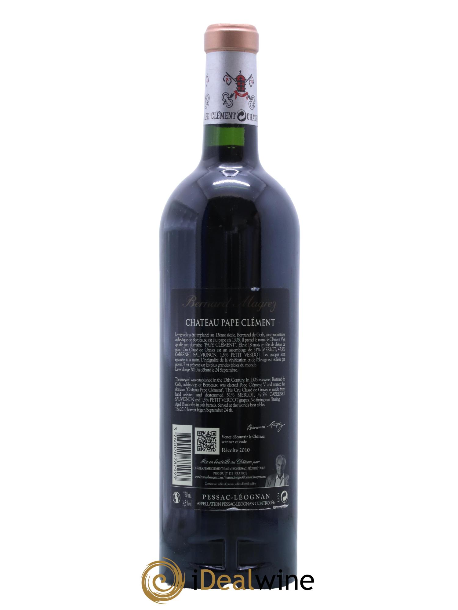 Château Pape Clément Cru Classé de Graves 2010 - Lot of 1 bottle - 1