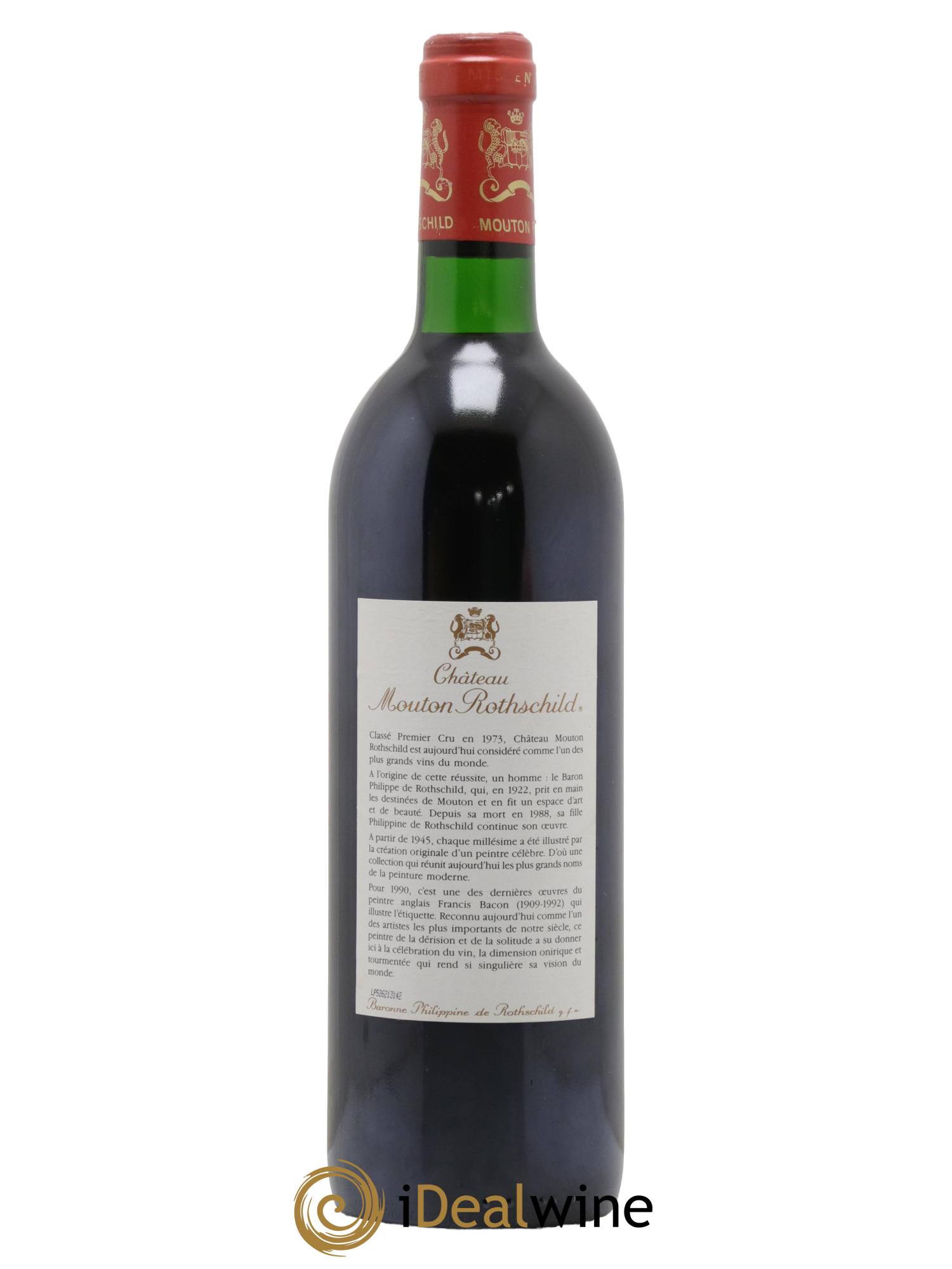 Château Mouton Rothschild 1er Grand Cru Classé 1990 - Lot de 1 bouteille - 1