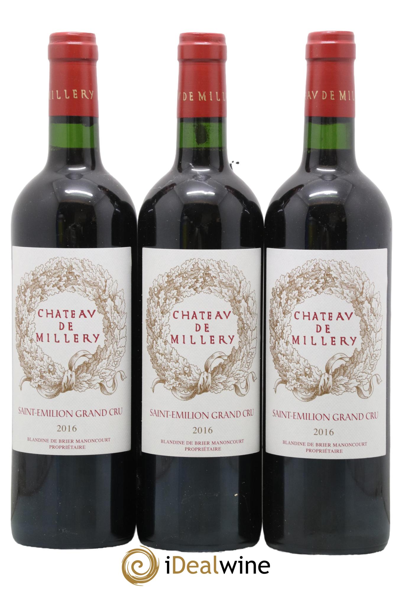 Saint-Émilion Grand Cru Chateau Millery 2016 - Lot de 12 bouteilles - 4