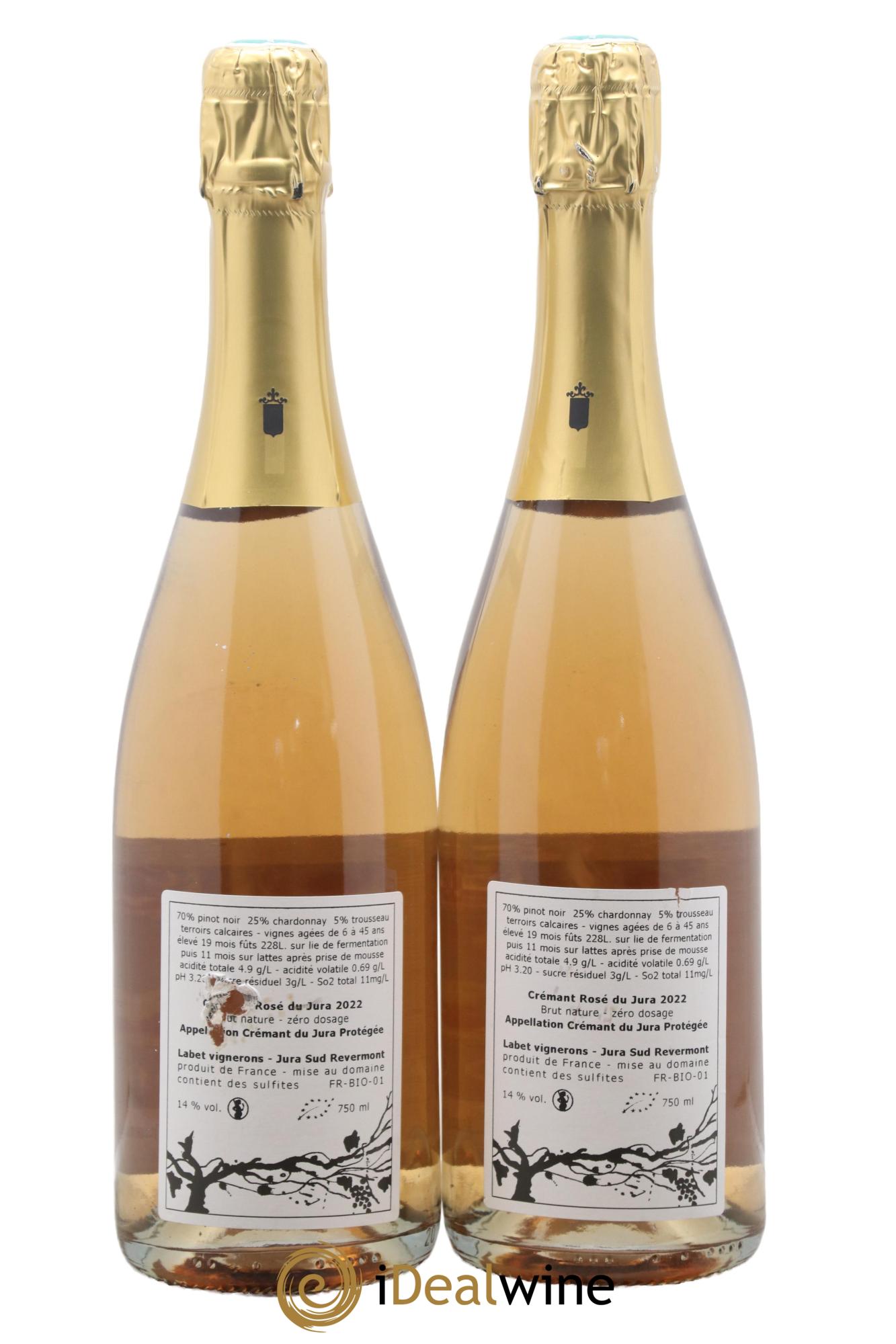 Crémant du Jura Romain - Julien - Charline Labet 2022 - Lotto di 2 bottiglie - 1