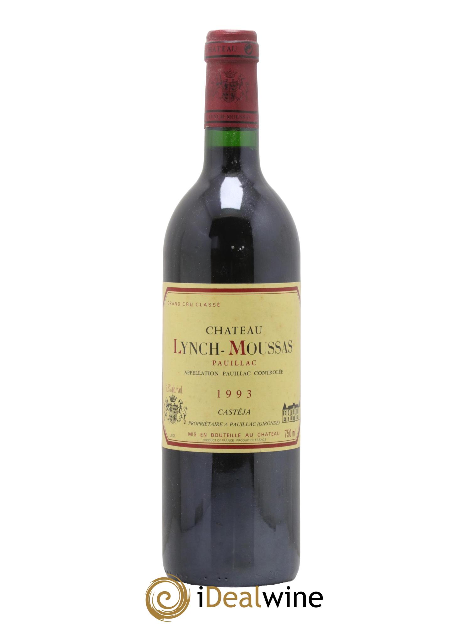 Château Lynch Moussas 5ème Grand Cru Classé 1993 - Lot de 1 bouteille - 0