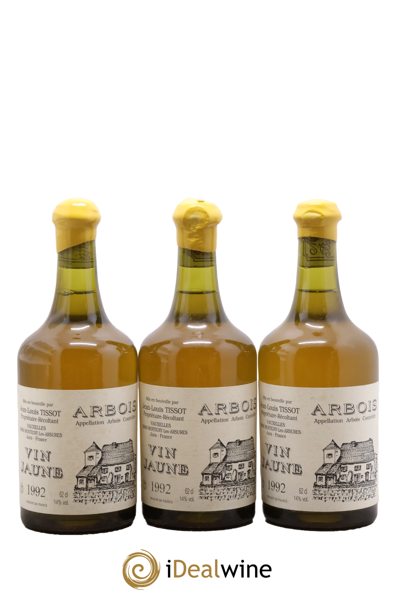 Arbois Vin Jaune Jean-Louis Tissot 1992 - Lot de 3 clavelins - 0