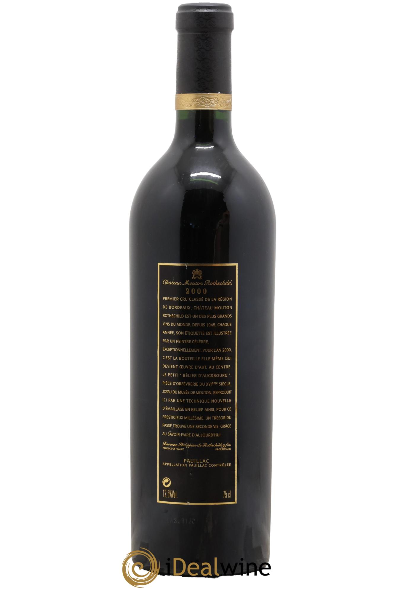 Château Mouton Rothschild 1er Grand Cru Classé 2000 - Posten von 1 Flasche - 1