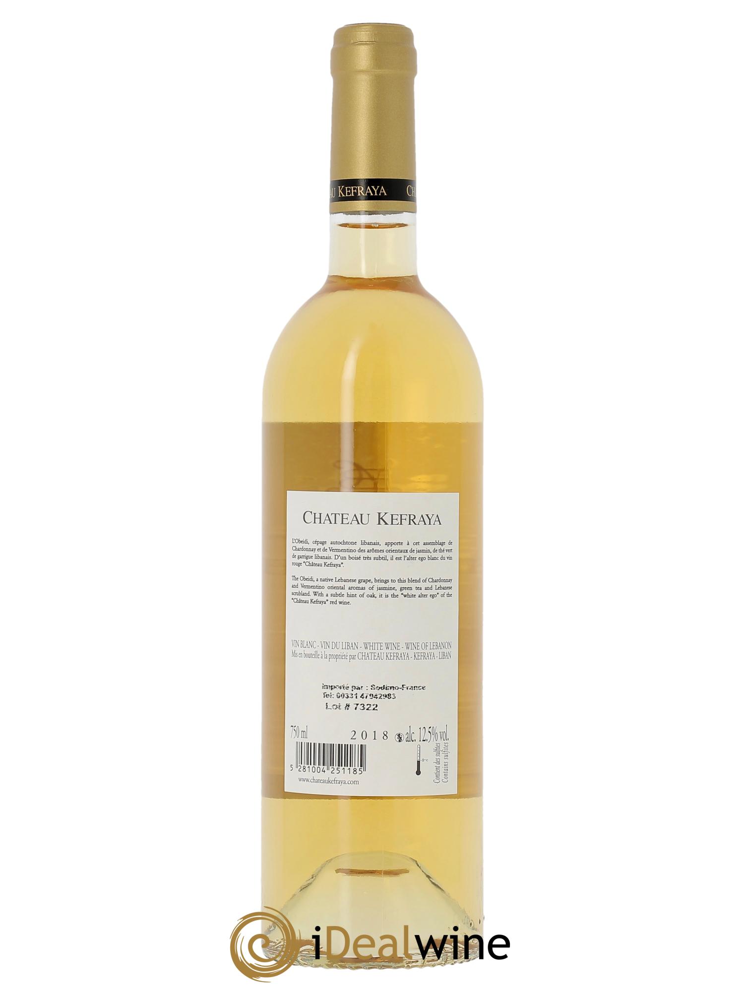 Vallée de la Békaa Château Kefraya Michel de Bustros  2018 - Lot de 1 bouteille - 1
