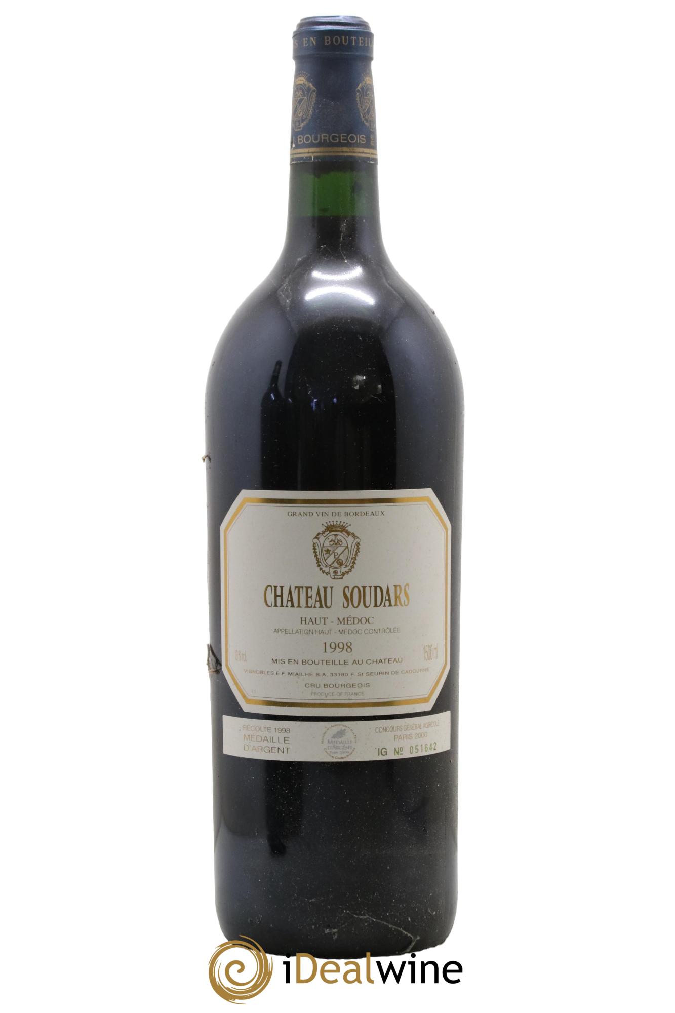 Château Soudars Cru Bourgeois  1998 - Posten von 1 Magnum - 0