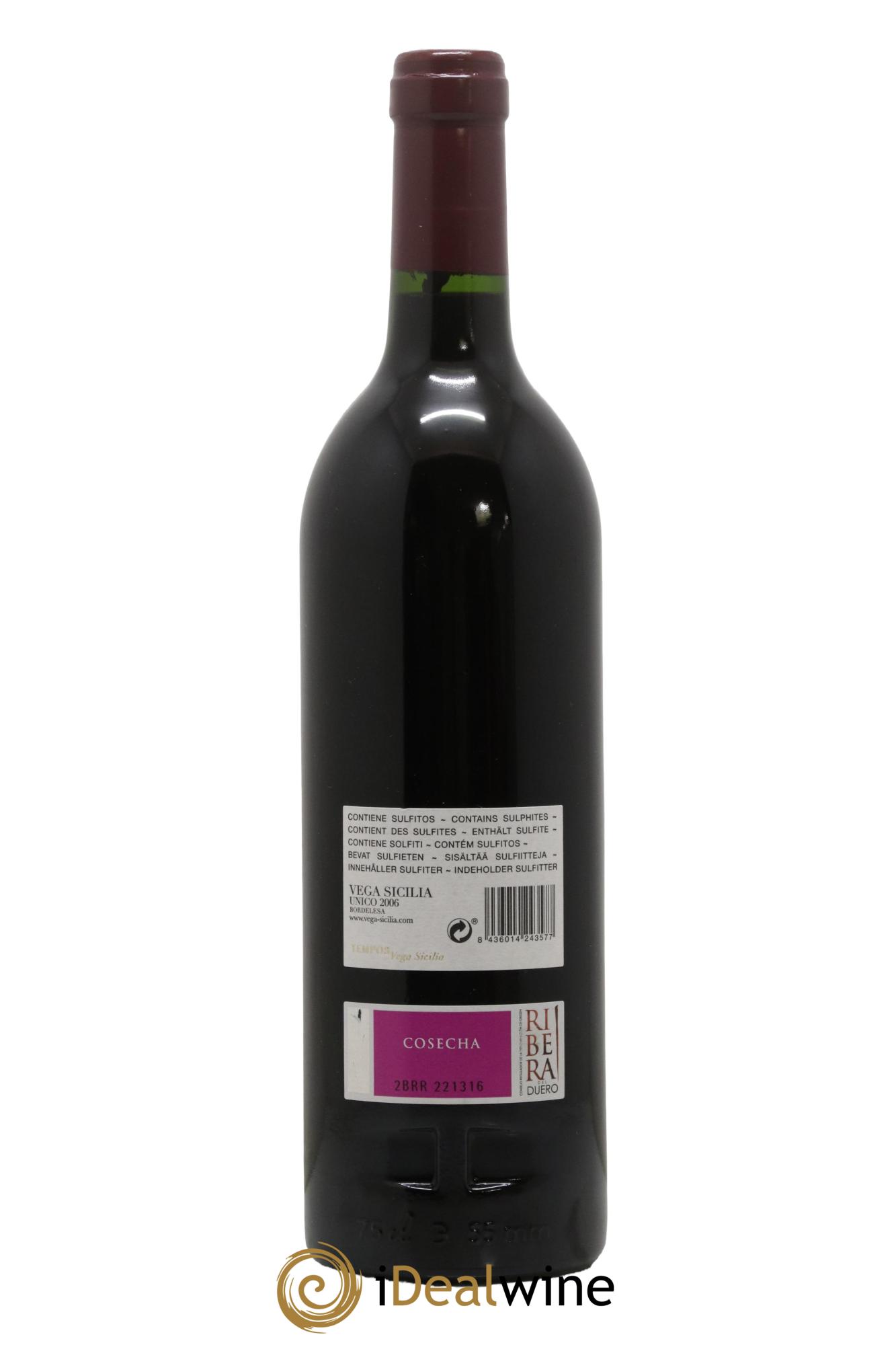 Ribera Del Duero DO Vega Sicilia Unico Famille Alvarez 2006 - Lot de 1 bouteille - 1