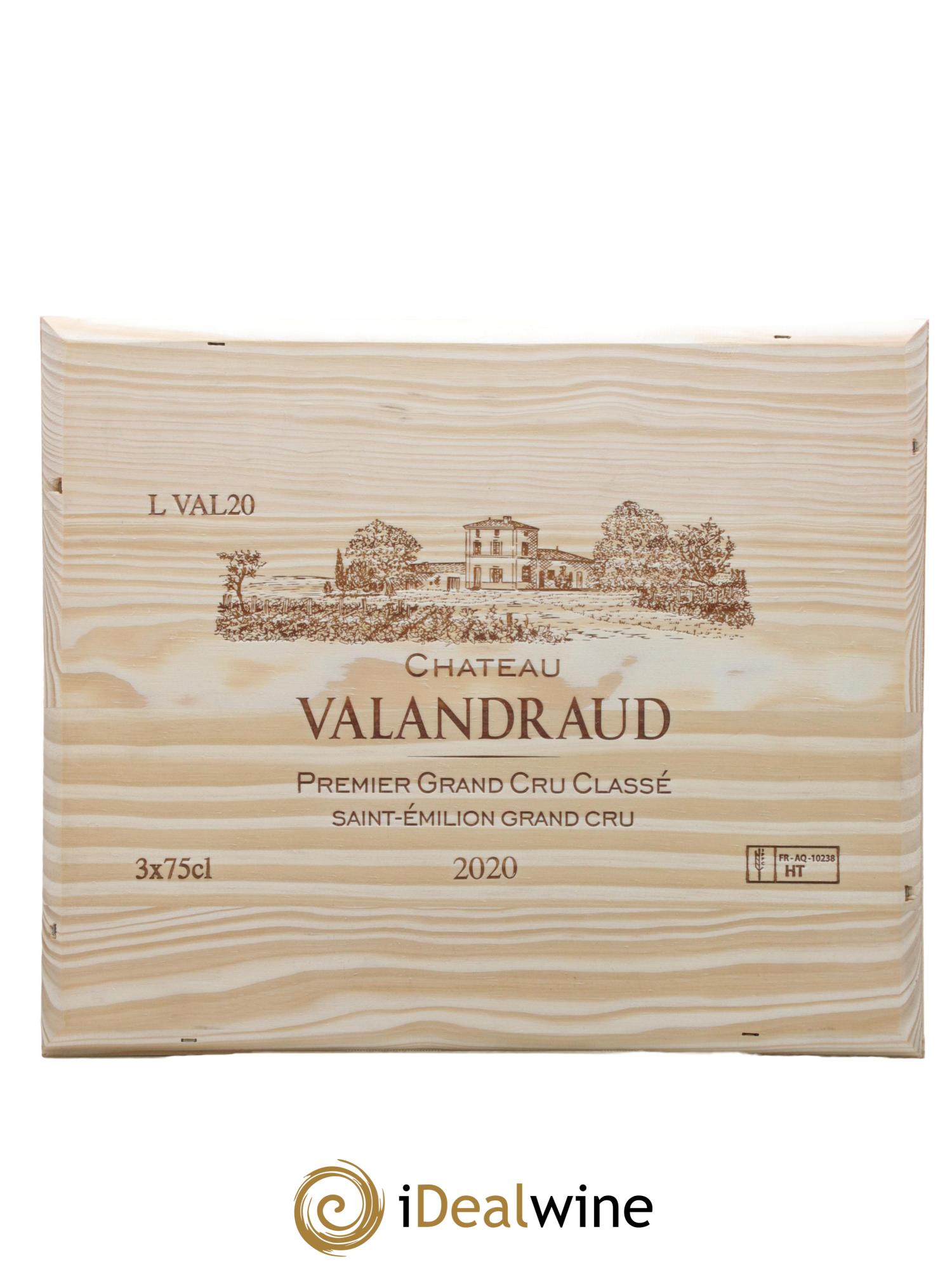 Château de Valandraud 1er Grand Cru Classé B depuis 2012  2020 - Posten von 3 Flaschen - 1