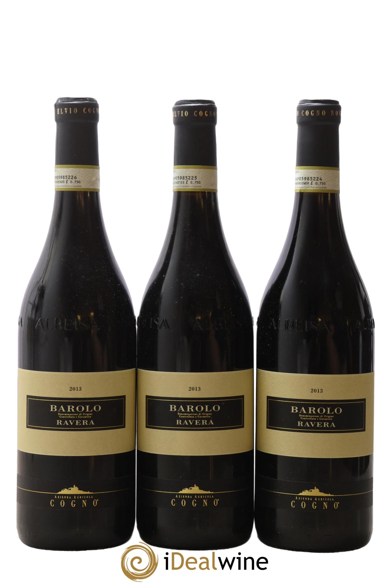 Barolo DOCG Ravera Elvio Cogno 2013 - Lot of 3 bottles - 0