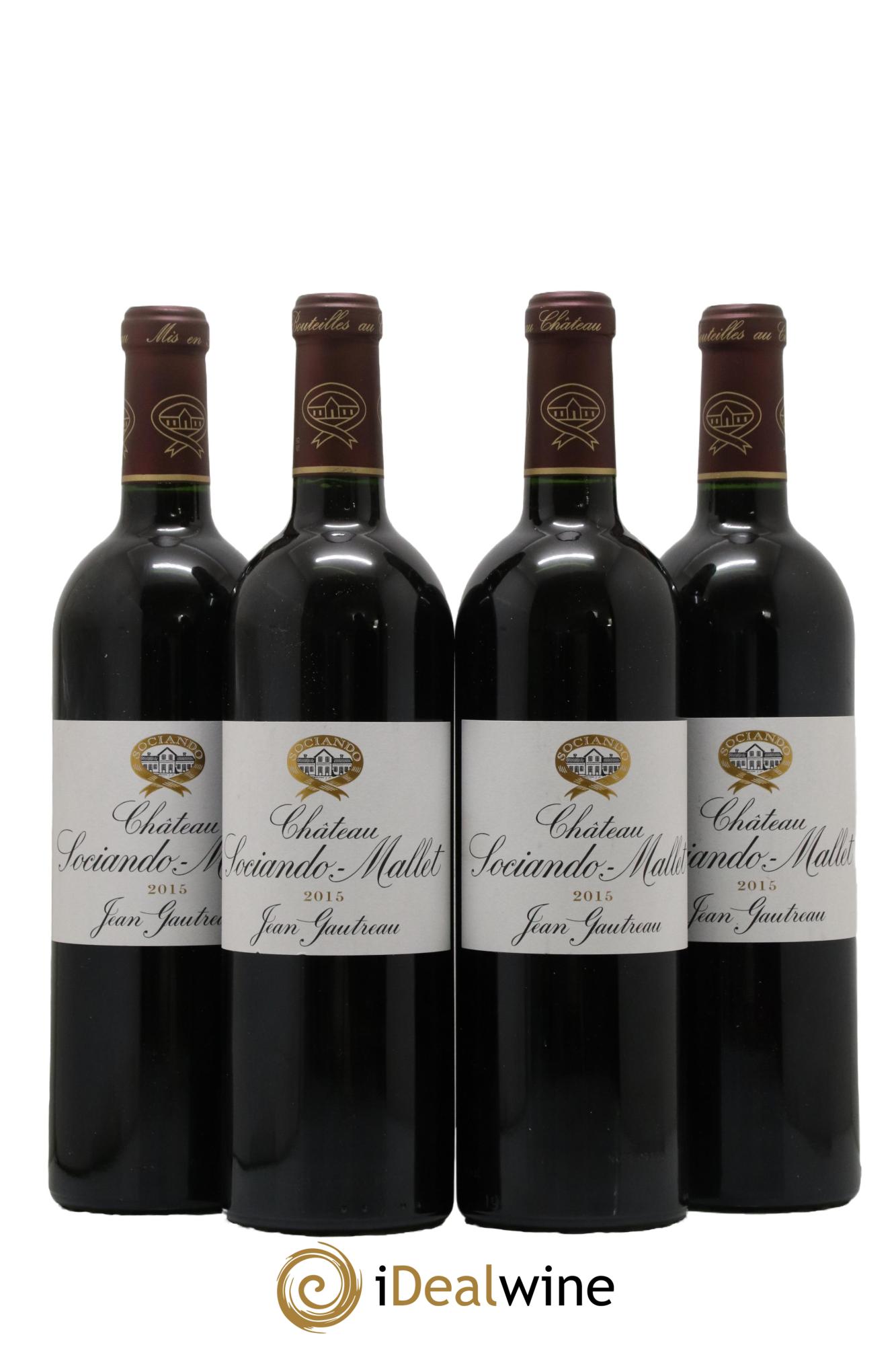 Château Sociando Mallet  2015 - Lot de 4 bouteilles - 0