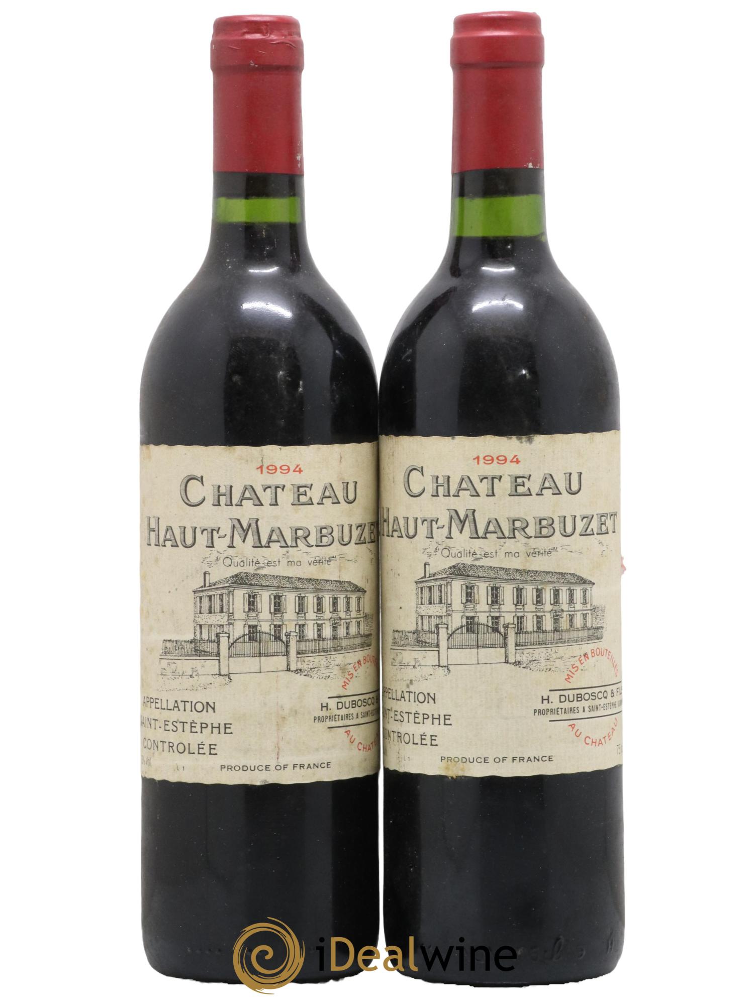 Château Haut Marbuzet 1994 - Lot de 2 bouteilles - 0