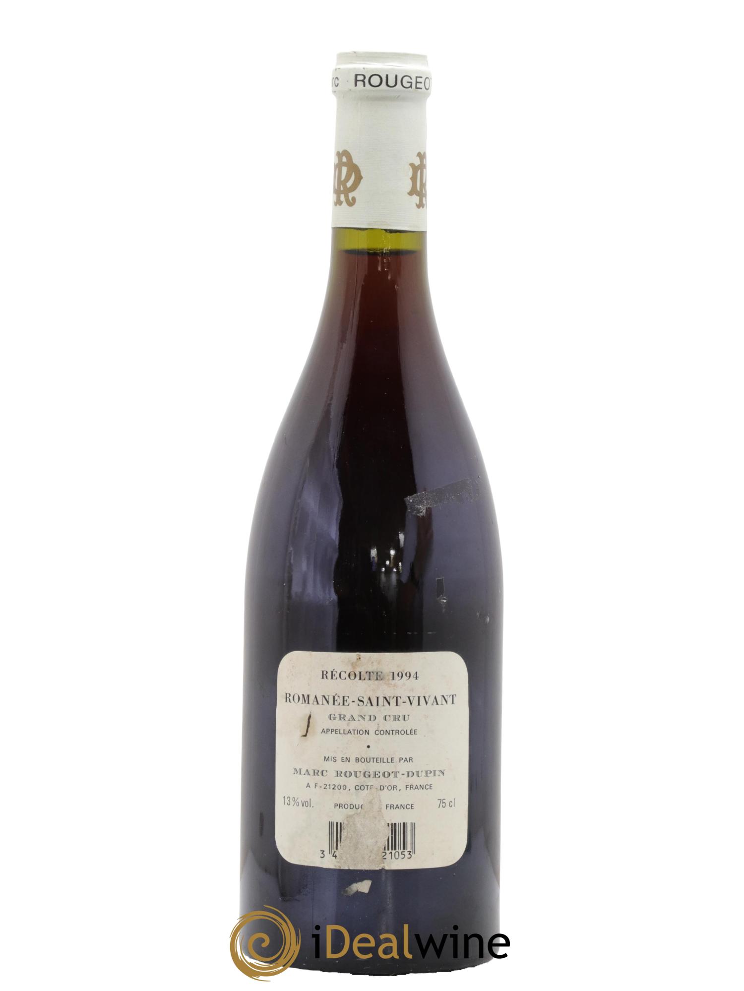 Romanée-Saint-Vivant Grand Cru Marc Rougeot-Dupin 1994 - Lot de 1 bouteille - 1