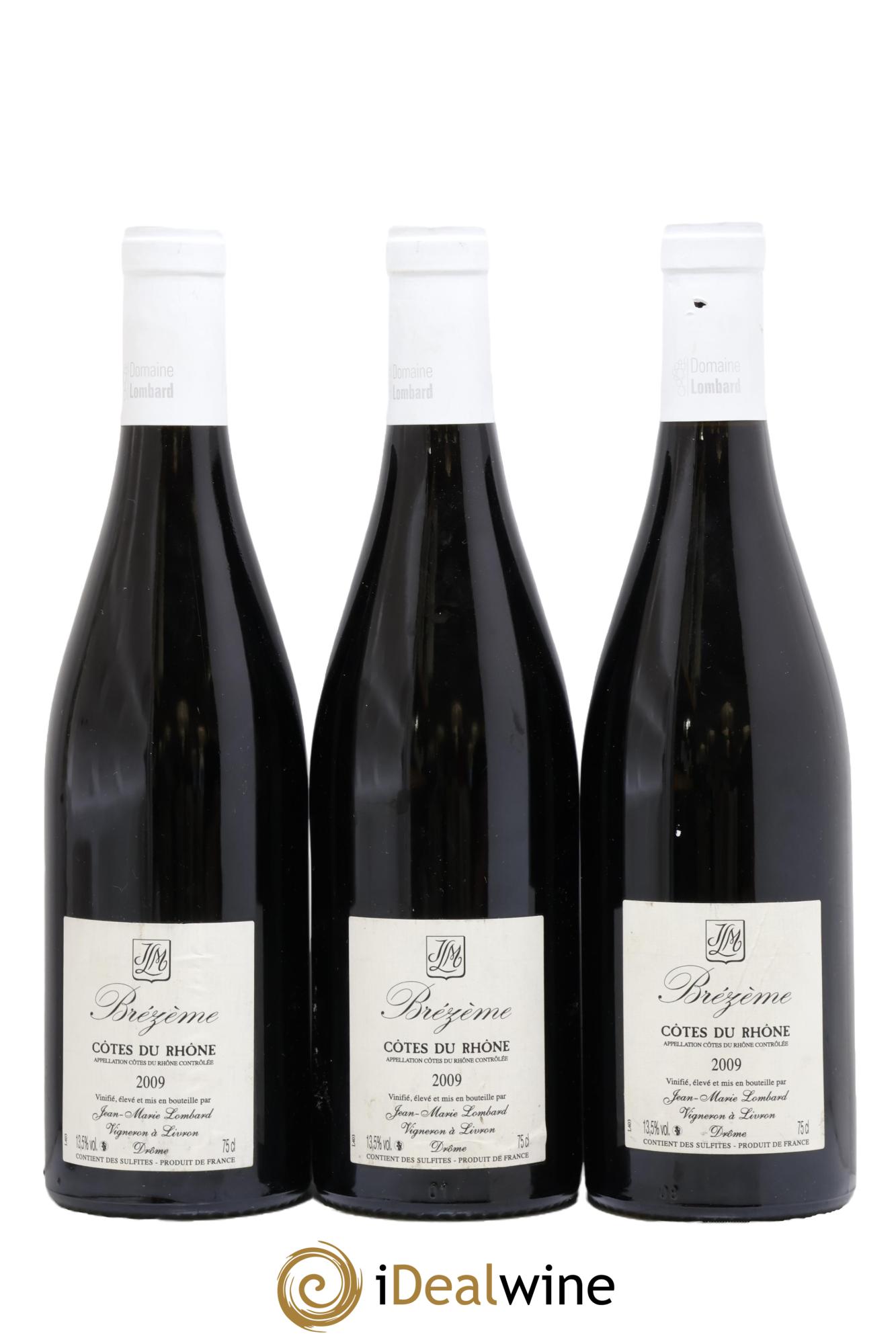 Côtes-du-Rhône Brézeme Domaine Lombard 2009 - Lotto di 3 bottiglie - 1