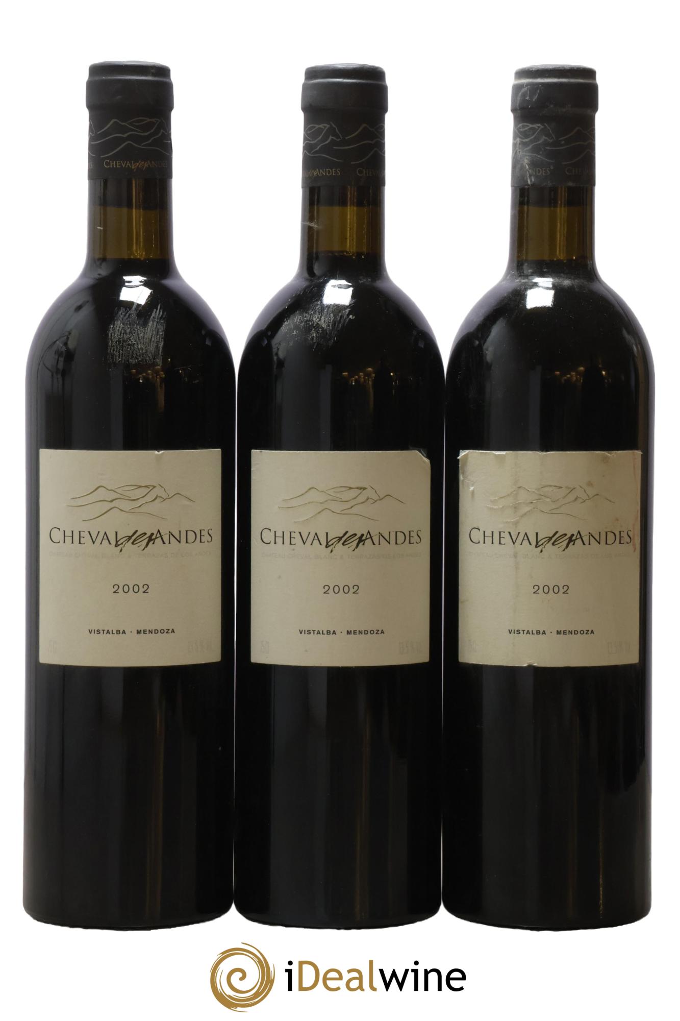 Mendoza Cheval des Andes 2002 - Lot de 3 bouteilles - 0
