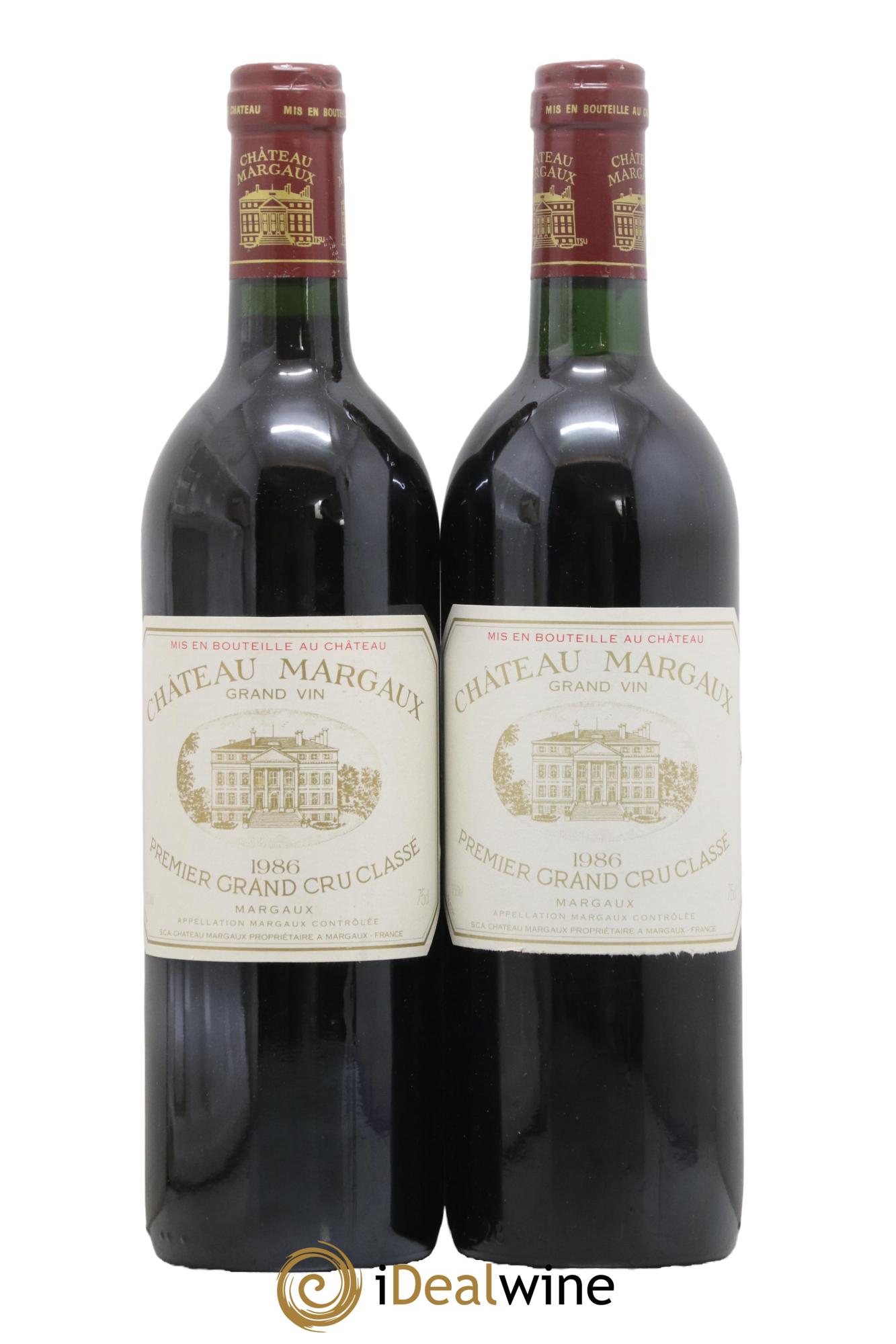 Château Margaux 1er Grand Cru Classé 1986 - Lot de 2 bouteilles - 0