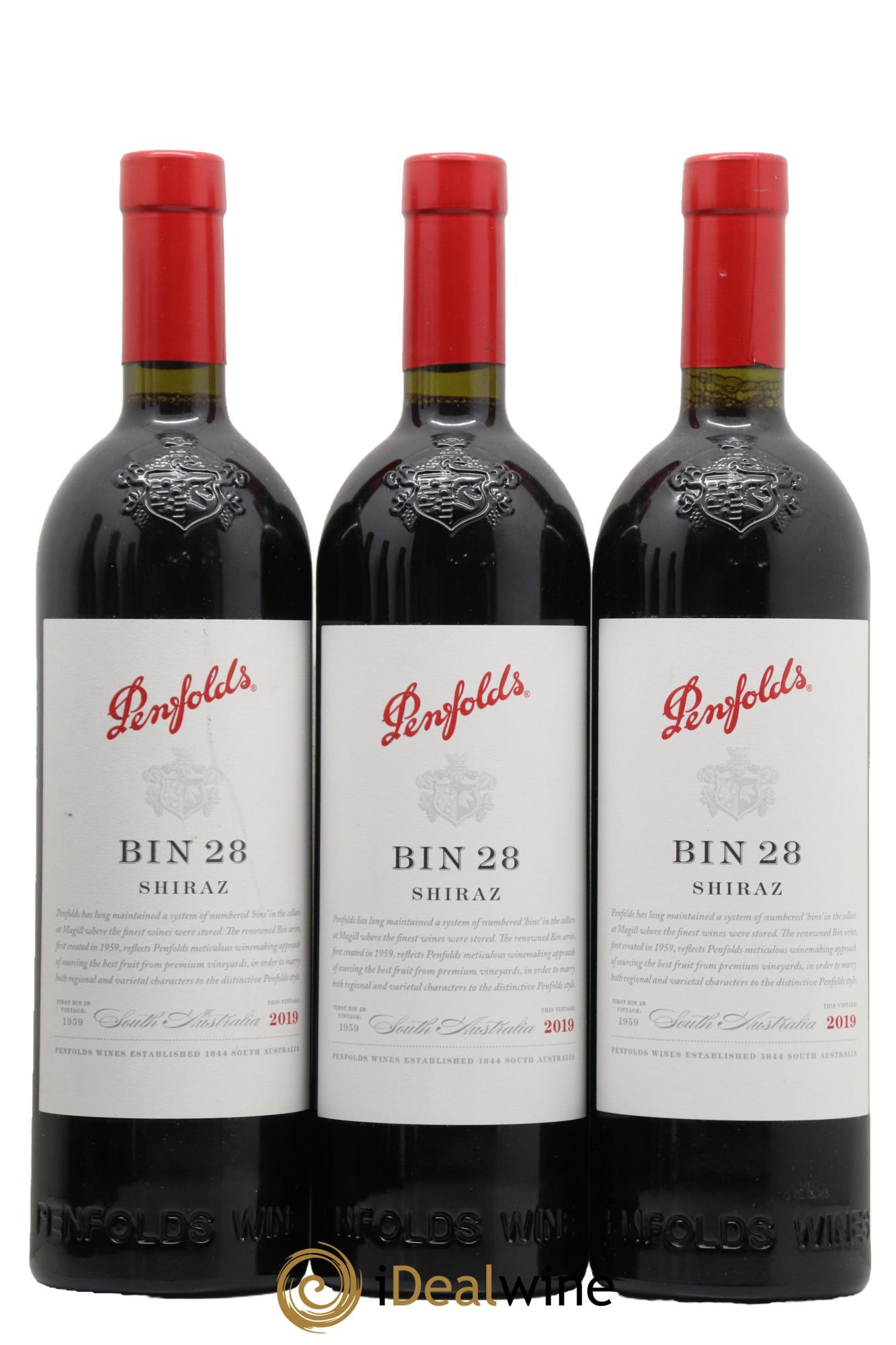 South Australia Penfolds Wines Bin 28 Shiraz 2019 - Lot de 3 bouteilles - 0