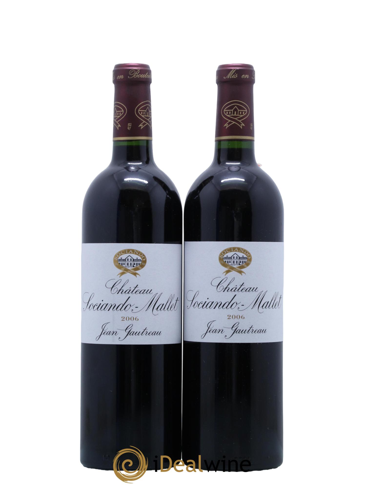 Château Sociando Mallet 2006 - Lot de 2 bouteilles - 0