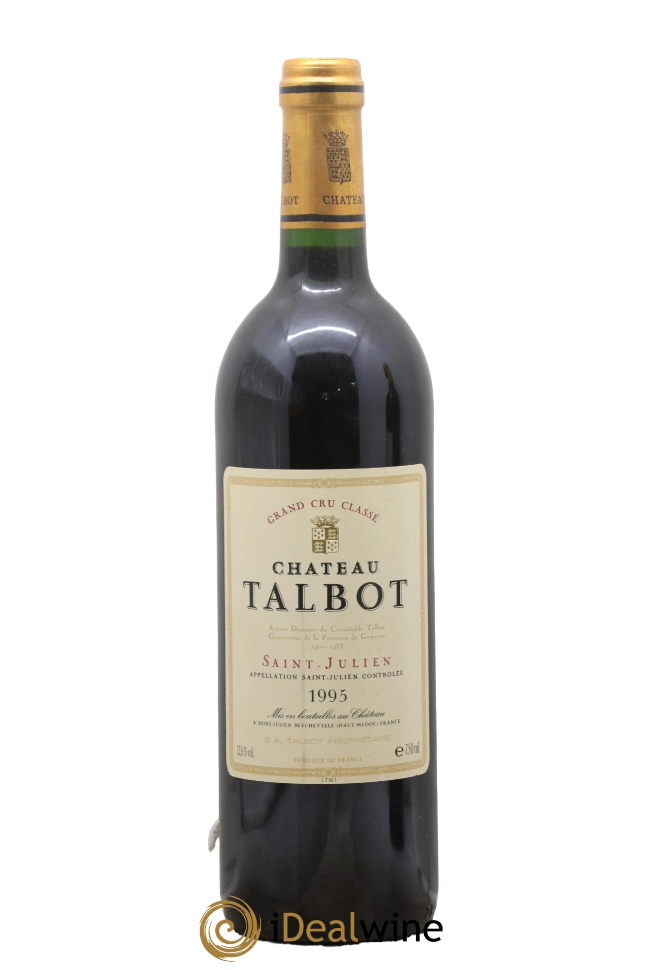 Château Talbot 4ème Grand Cru Classé 1995 - Lot de 1 bouteille - 0