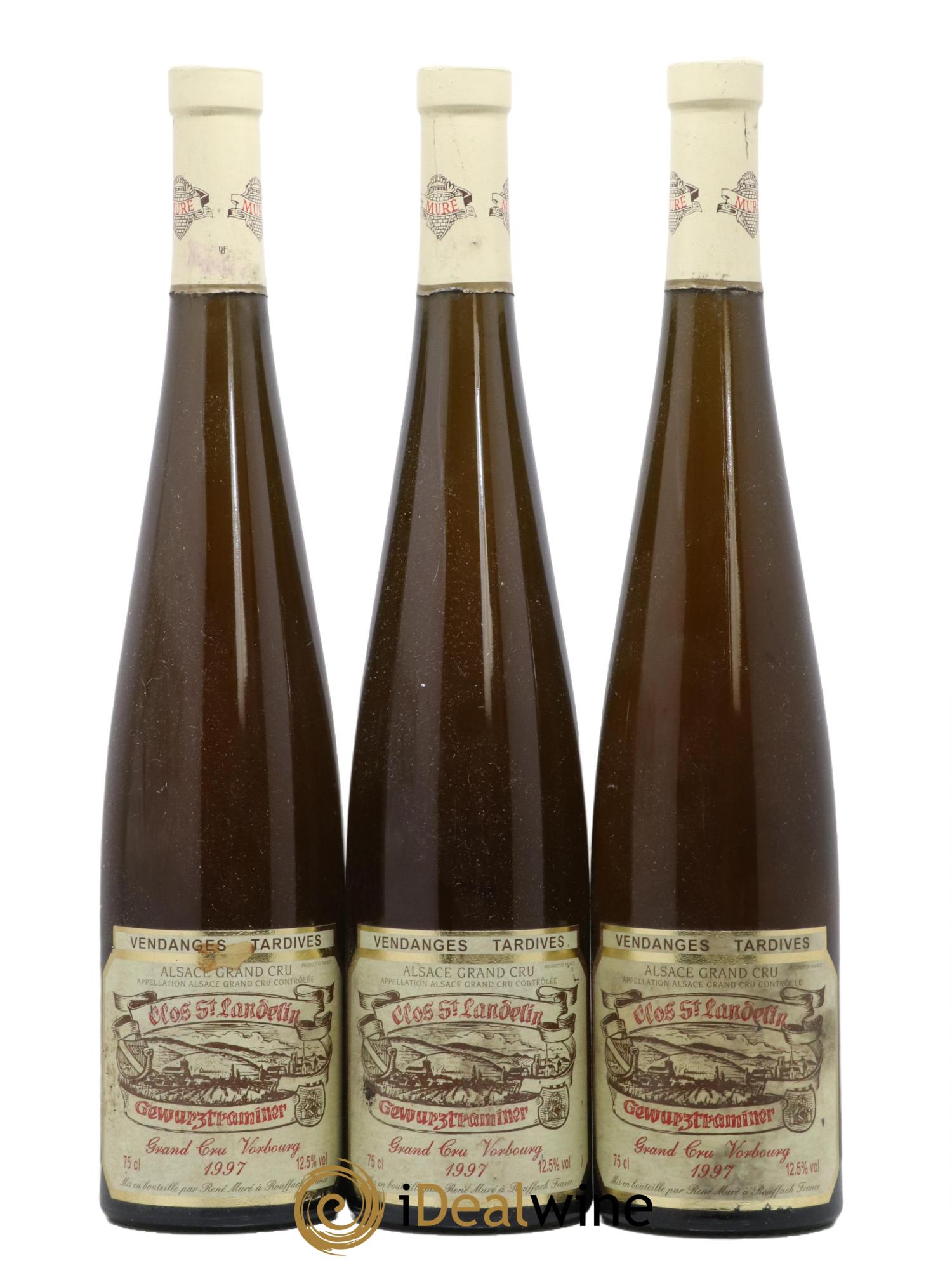 Gewurztraminer Vendanges Tardives Grand Cru Vorbourg Clos Saint Landelin Rene Mure 1997 - Lotto di 3 bottiglie - 0