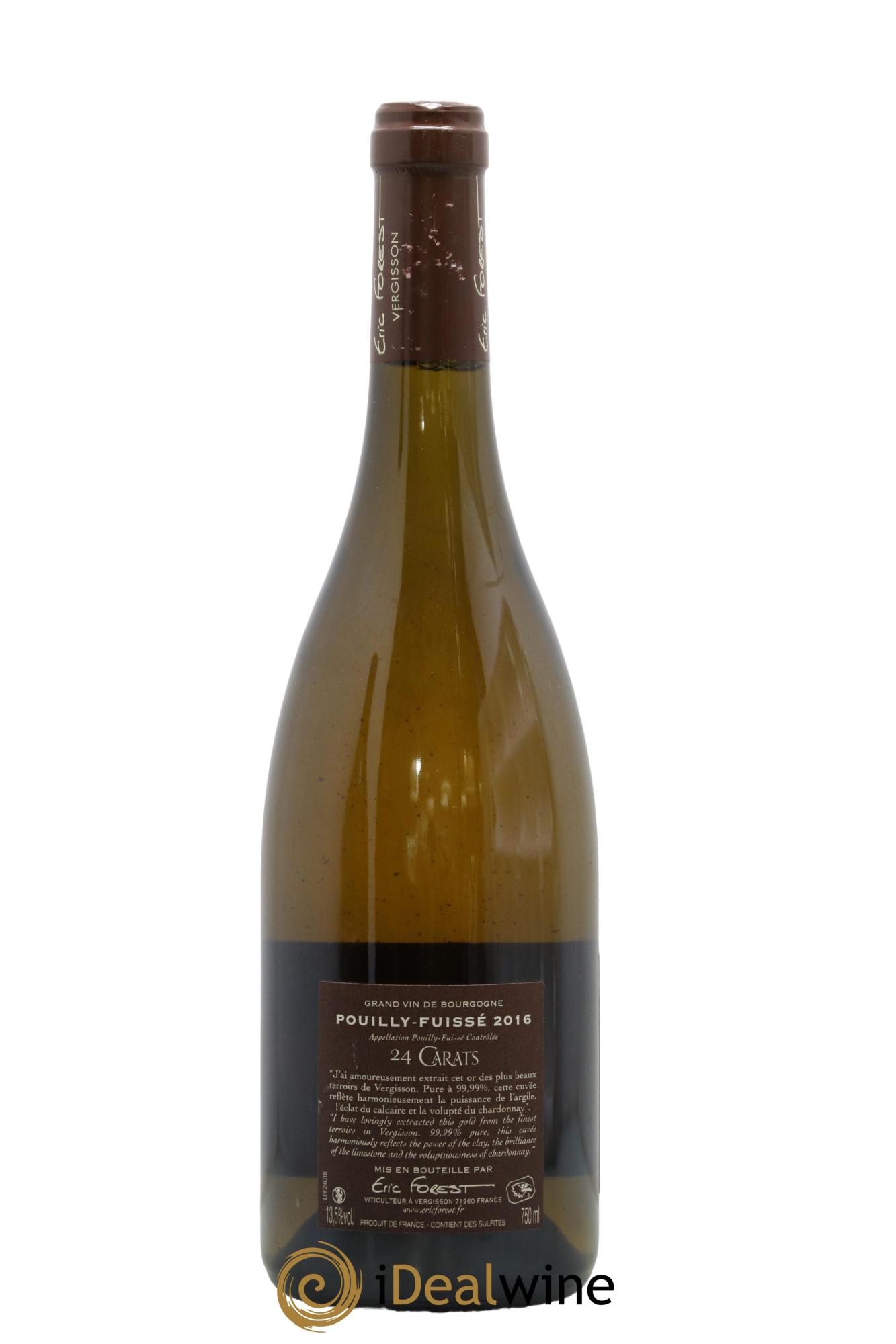 Pouilly-Fuissé 24 Carrats Eric Forest (Domaine) 2016 - Posten von 1 Flasche - 1