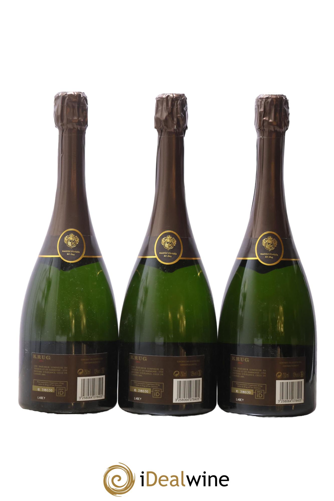 Vintage Krug 2004 - Posten von 3 Flaschen - 2