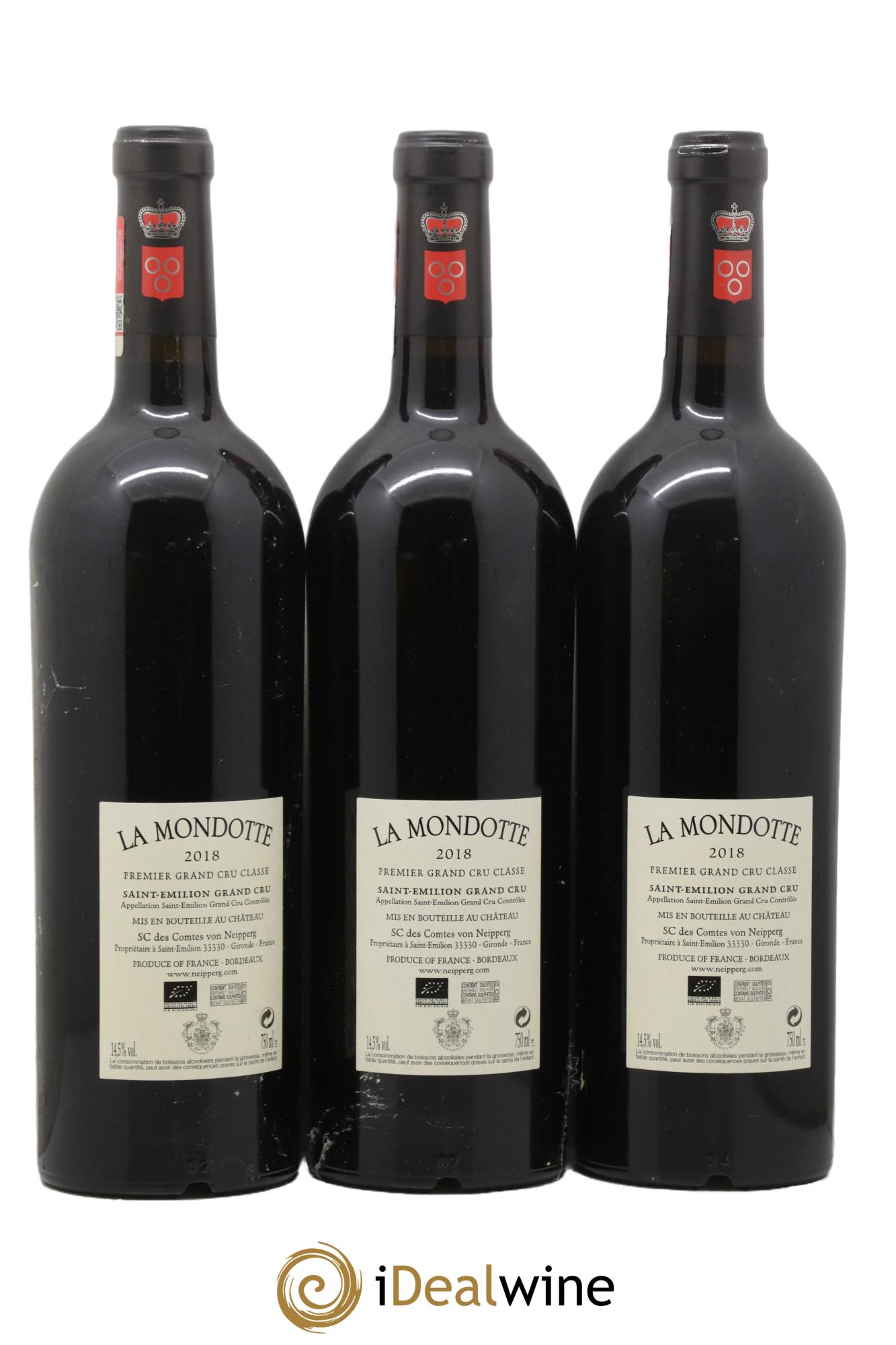 La Mondotte 1er Grand Cru Classé B depuis 2012 2018 - Lot de 3 bouteilles - 1