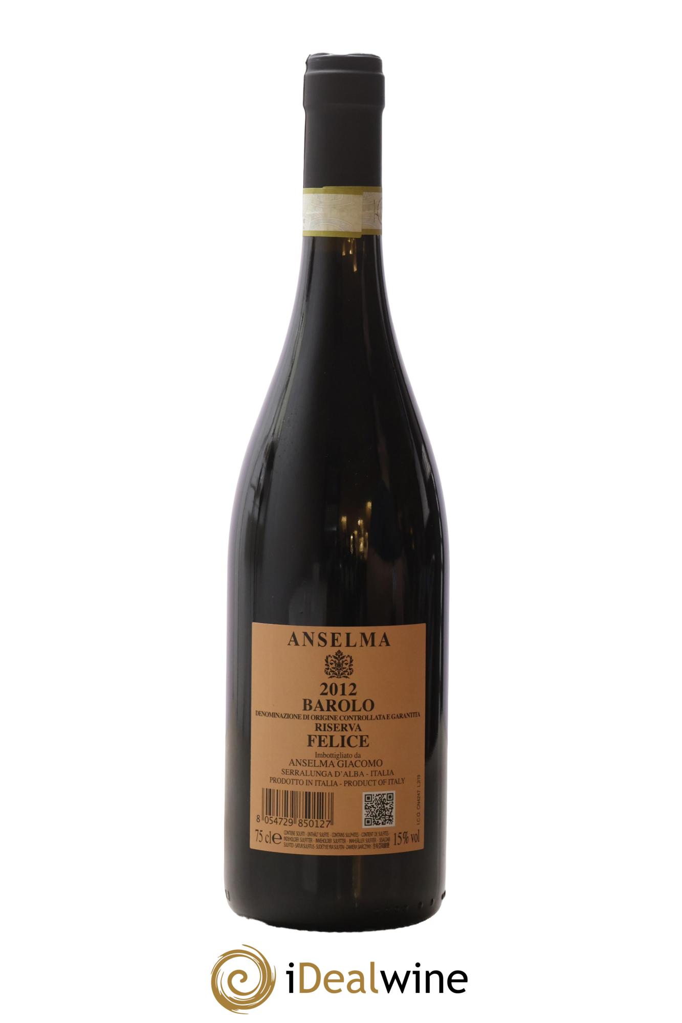 Barolo DOC Riserva Felice Anselma 2012 - Posten von 1 Flasche - 1