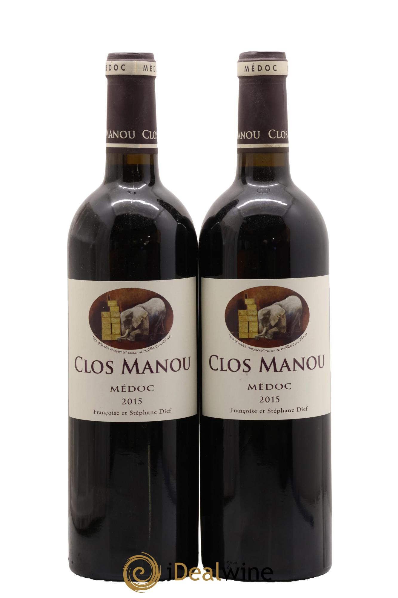 Clos Manou 2015 - Lot of 2 bottles - 0