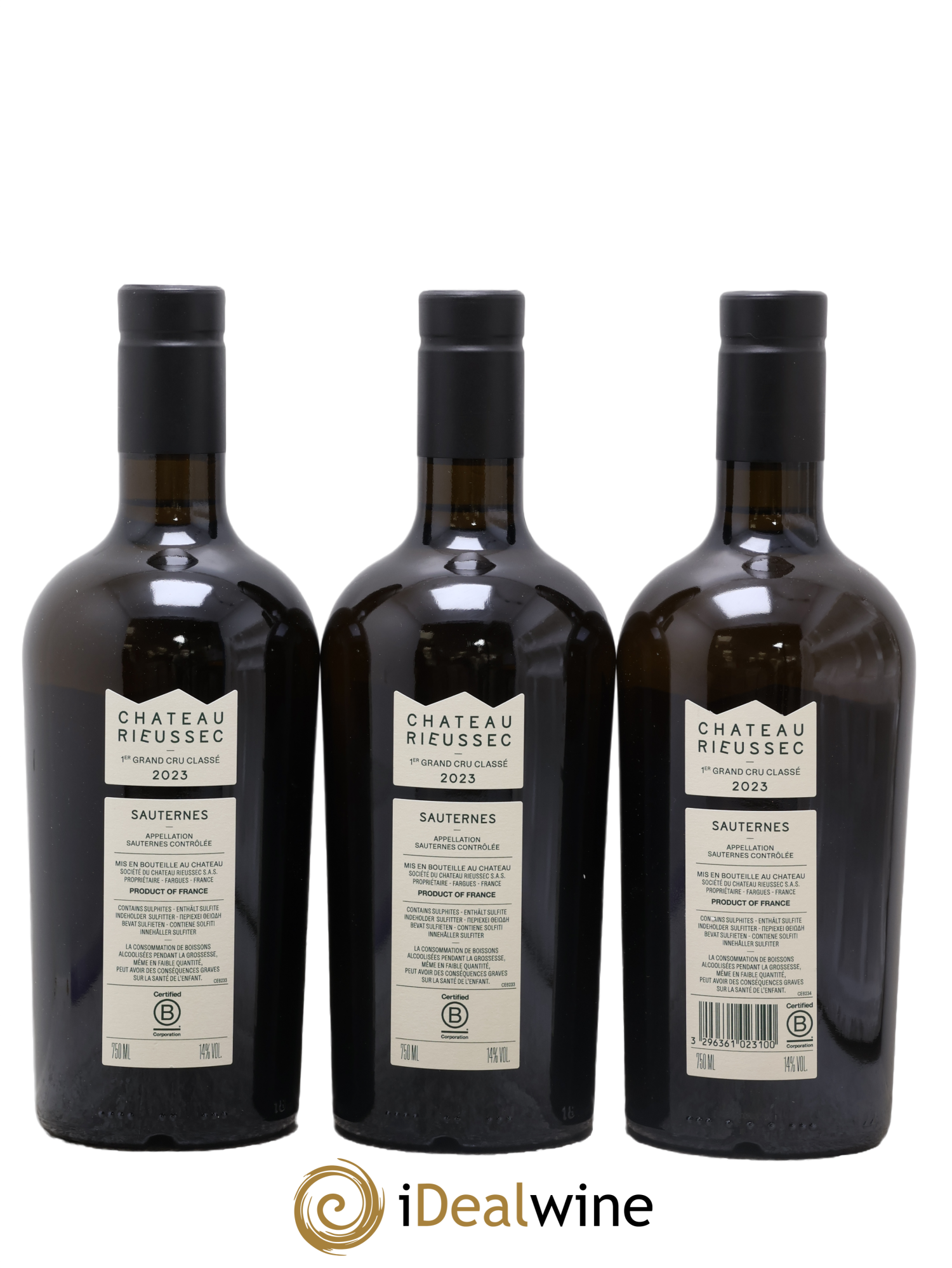 Château Rieussec 1er Grand Cru Classé 2023 - Lot de 3 bouteilles - 1