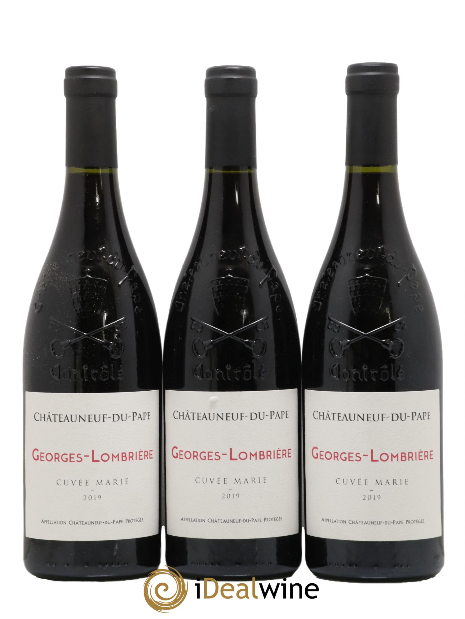 Châteauneuf-du-Pape Cuvee Marie Domaine Georges Lombriere 2019 - Lot de 3 bouteilles - 0