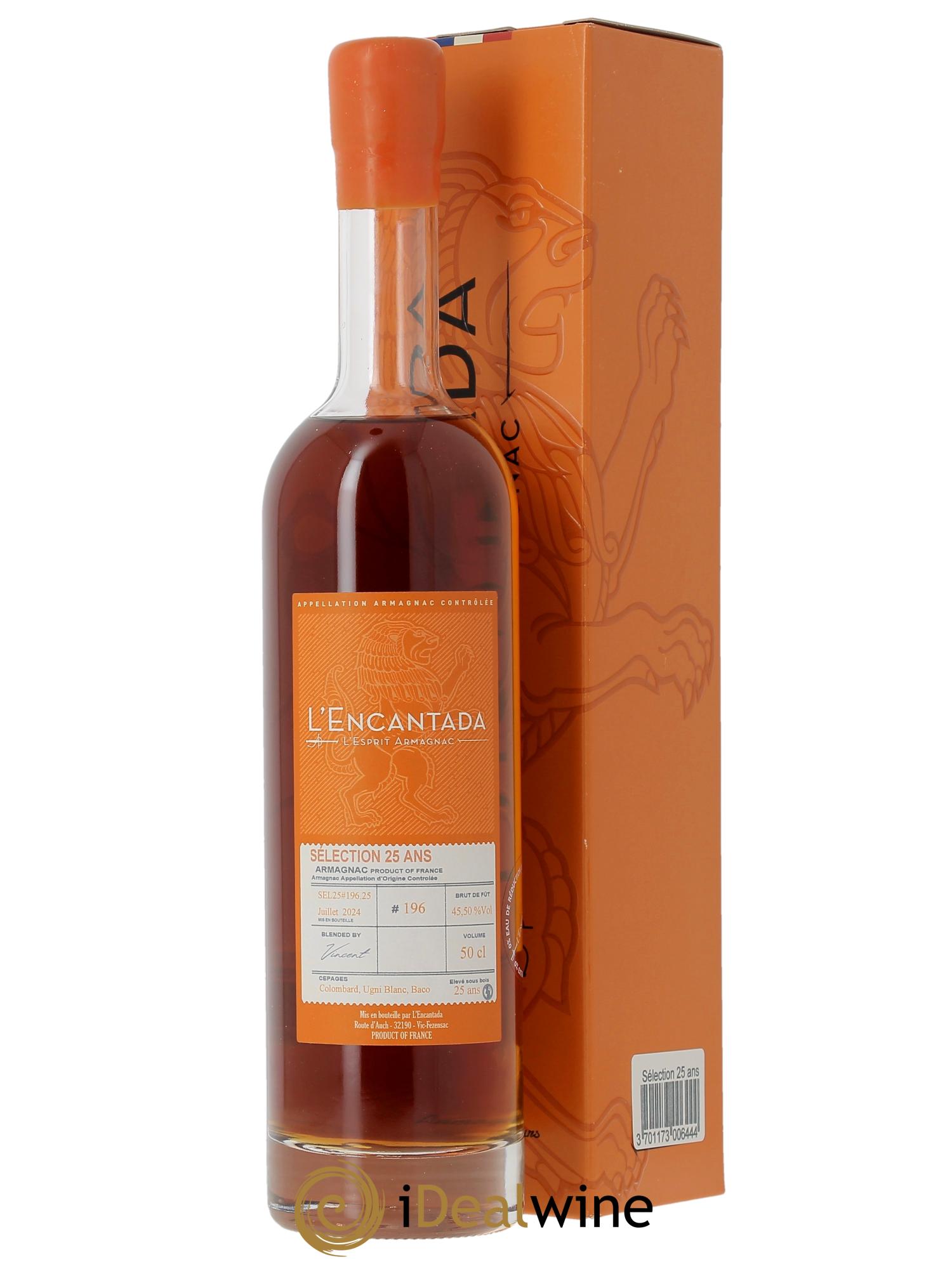 Bas-Armagnac 25 ans L'Encantada (CBO a partir de 1 bt) - Lot de 1 bouteille - 1