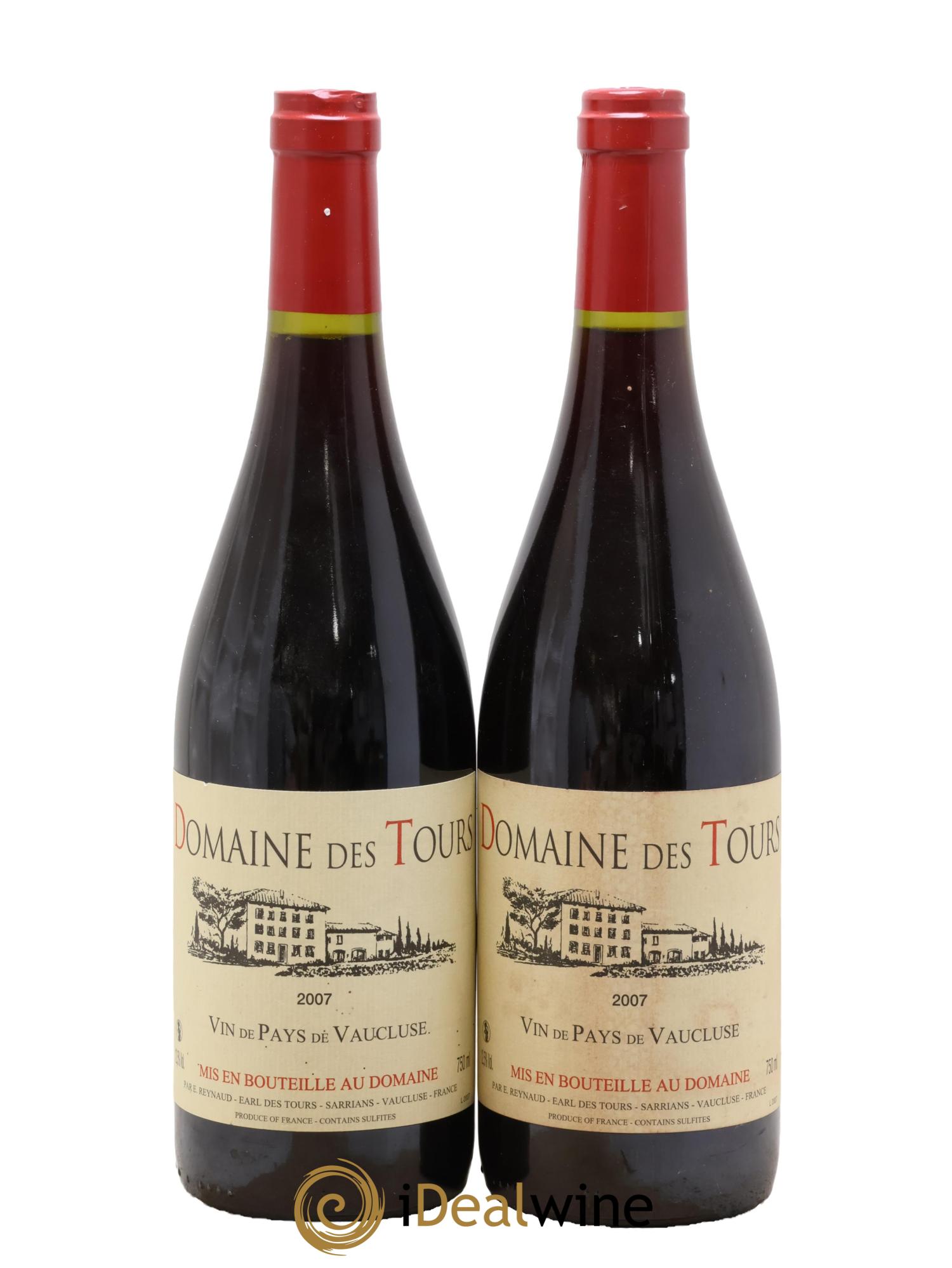 Vaucluse (Vin de Pays de Vaucluse) Domaine des Tours Emmanuel Reynaud 2007 - Lot de 2 bouteilles - 0