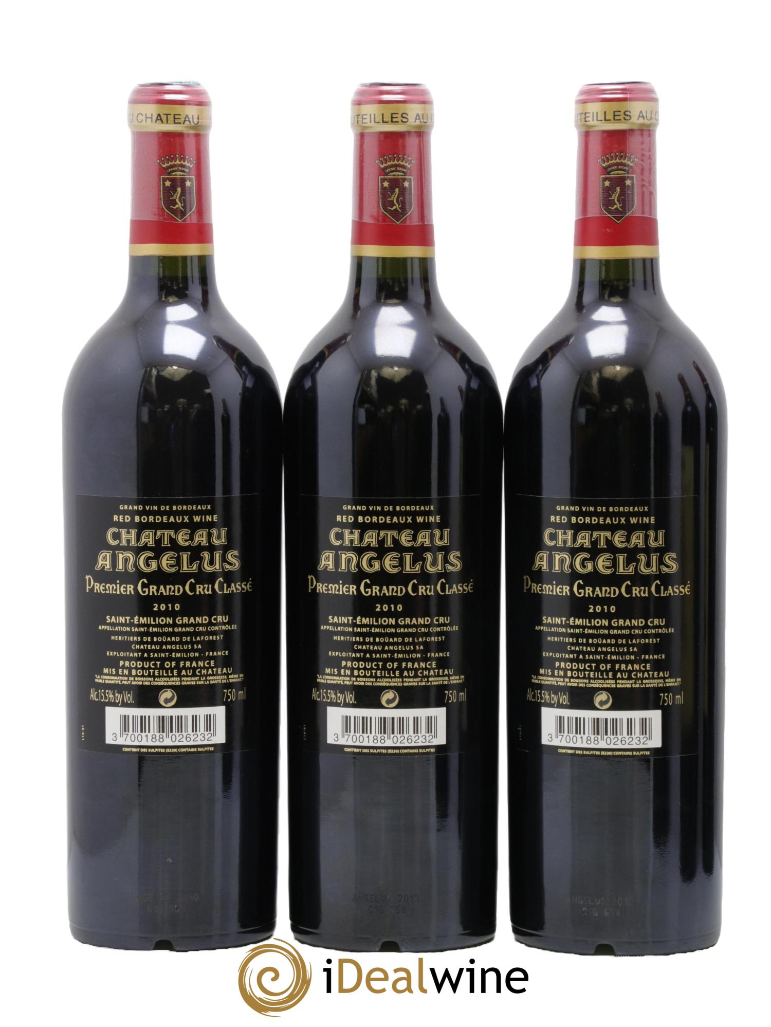 Château Angélus 1er Grand Cru Classé A 2010 - Lot de 6 bouteilles - 4
