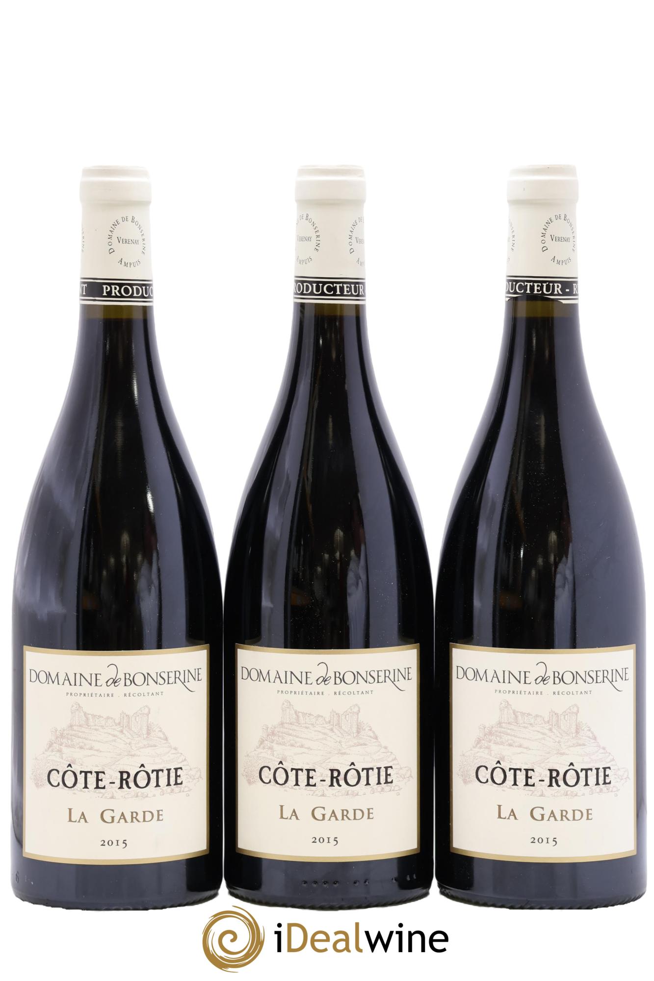 Côte-Rôtie La Garde Bonserine (Domaine de) 2015 - Lot of 3 bottles - 0