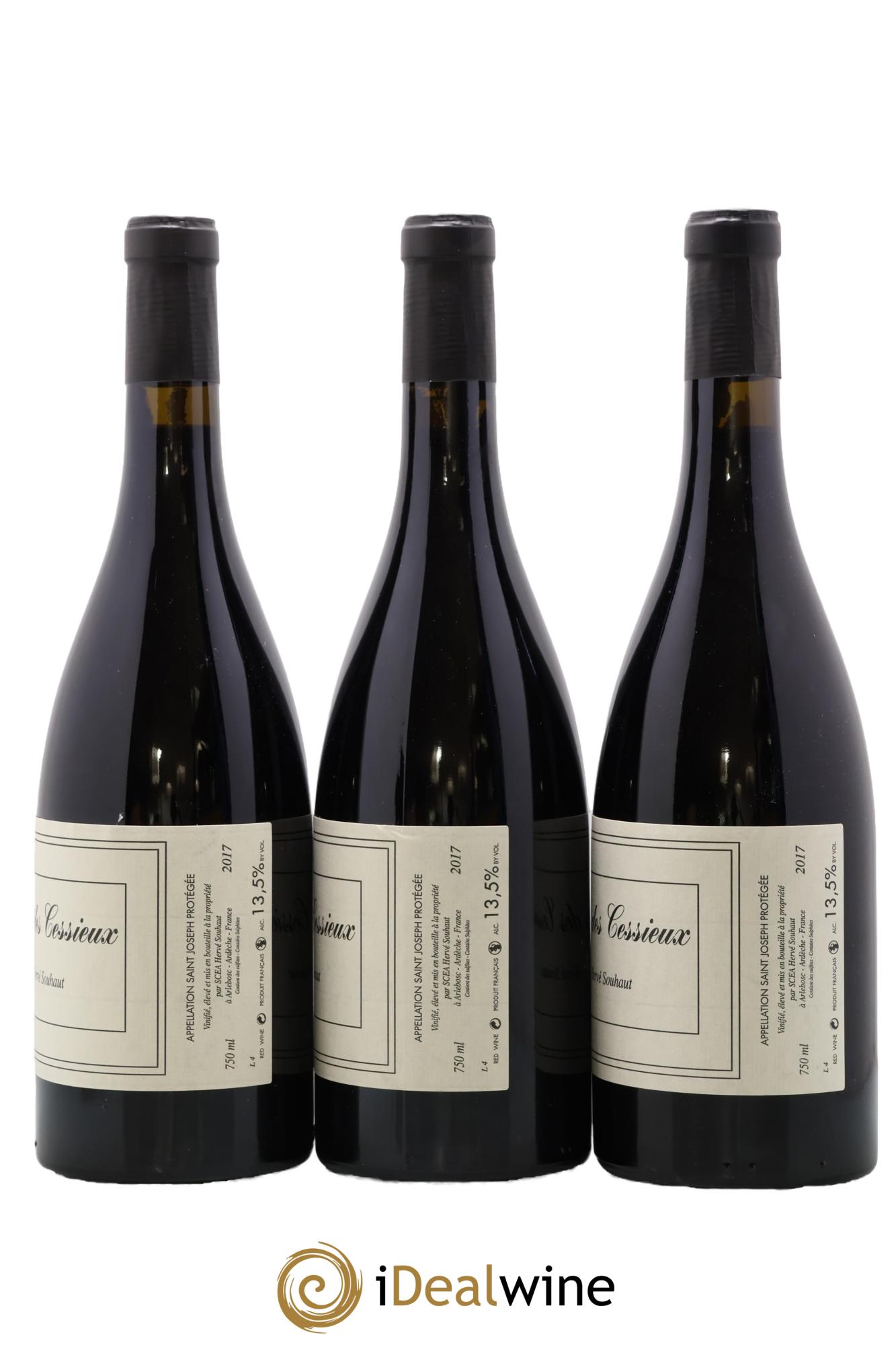 Saint-Joseph Clos des Cessieux Hervé Souhaut - Domaine Romaneaux-Destezet 2017 - Lot of 3 bottles - 1