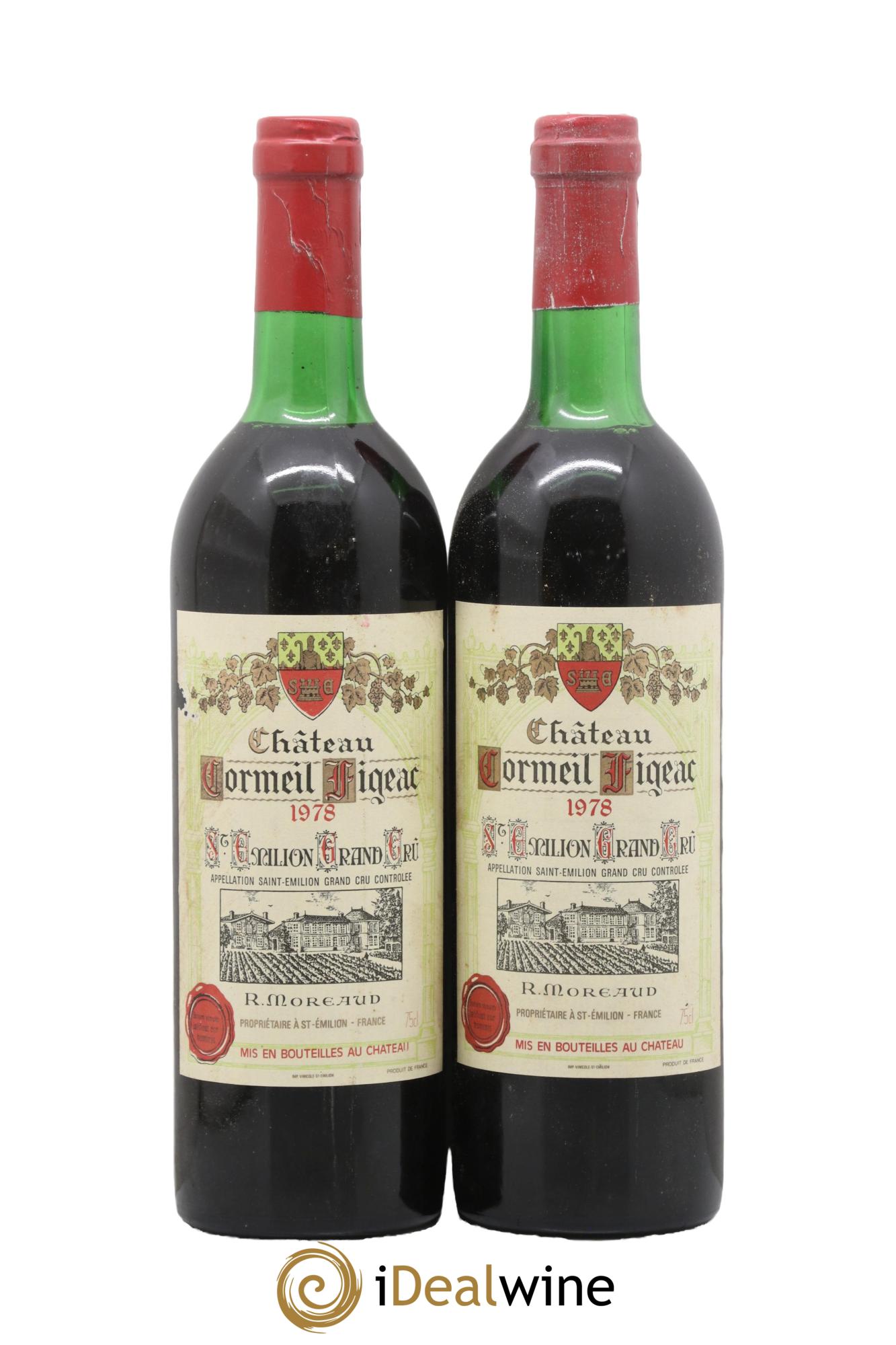 Château Cormeil Figeac 1978 - Lot de 2 bouteilles - 0