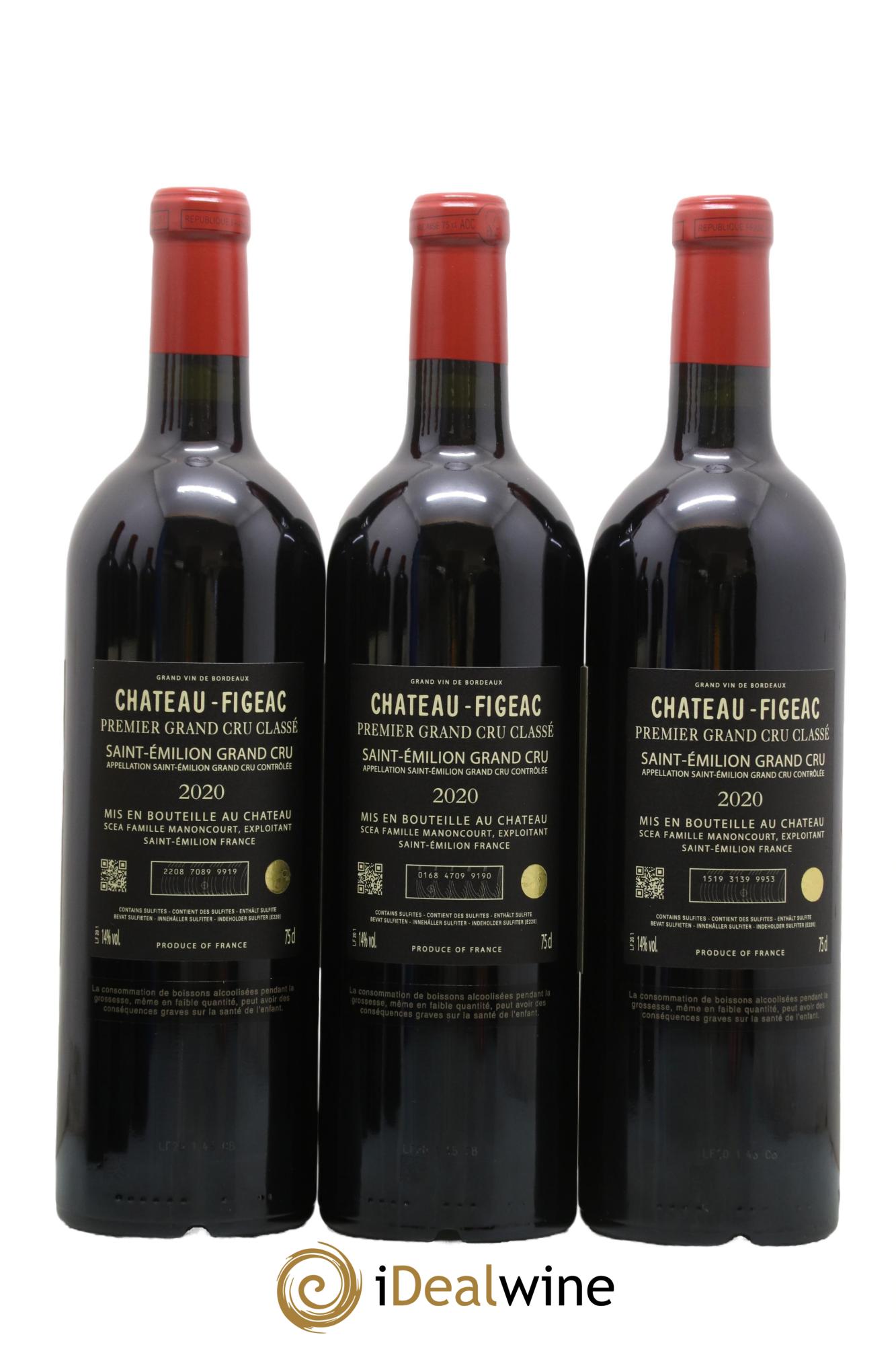 Château Figeac 1er Grand Cru Classé A 2020 - Lotto di 6 bottiglie - 2