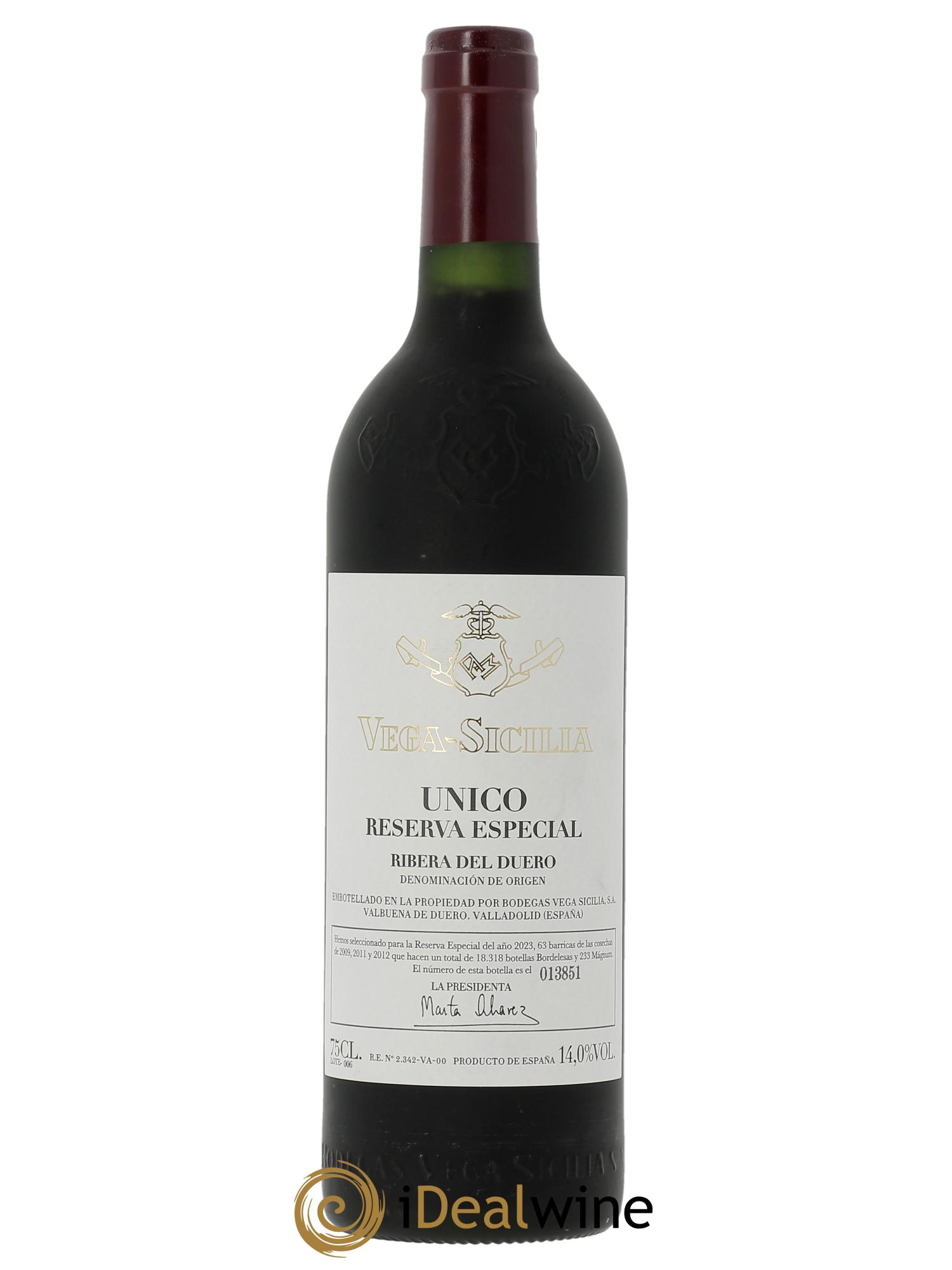 Ribera Del Duero DO Vega Sicilia Unico Reserva Especial 2023 Famille Alvarez (CBO à partir de 3 bts) - Lot de 1 bouteille - 0