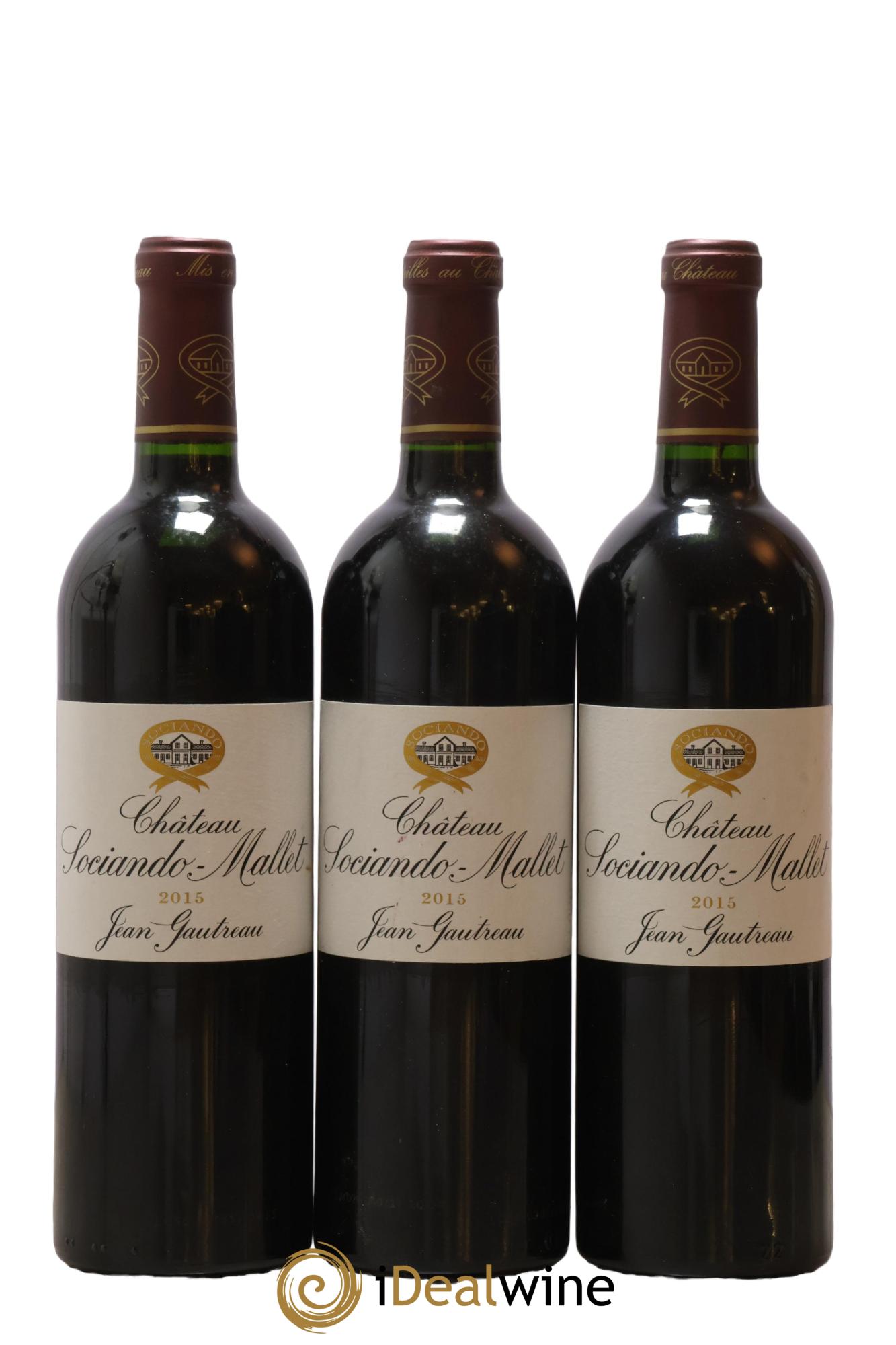 Château Sociando Mallet 2015 - Lot de 3 bouteilles - 0