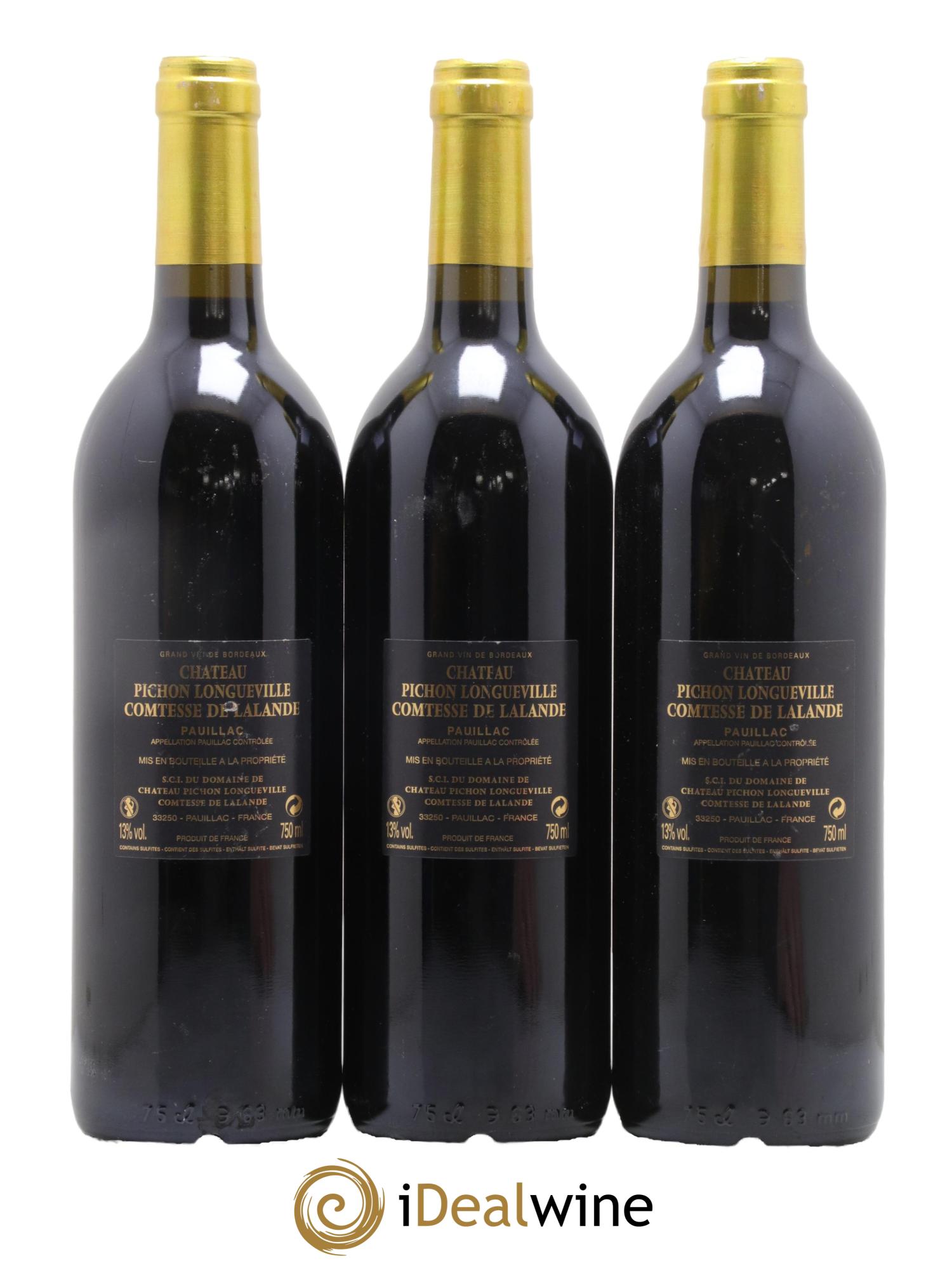 Château Pichon Longueville Comtesse de Lalande 2ème Grand Cru Classé 2009 - Lotto di 3 bottiglie - 1