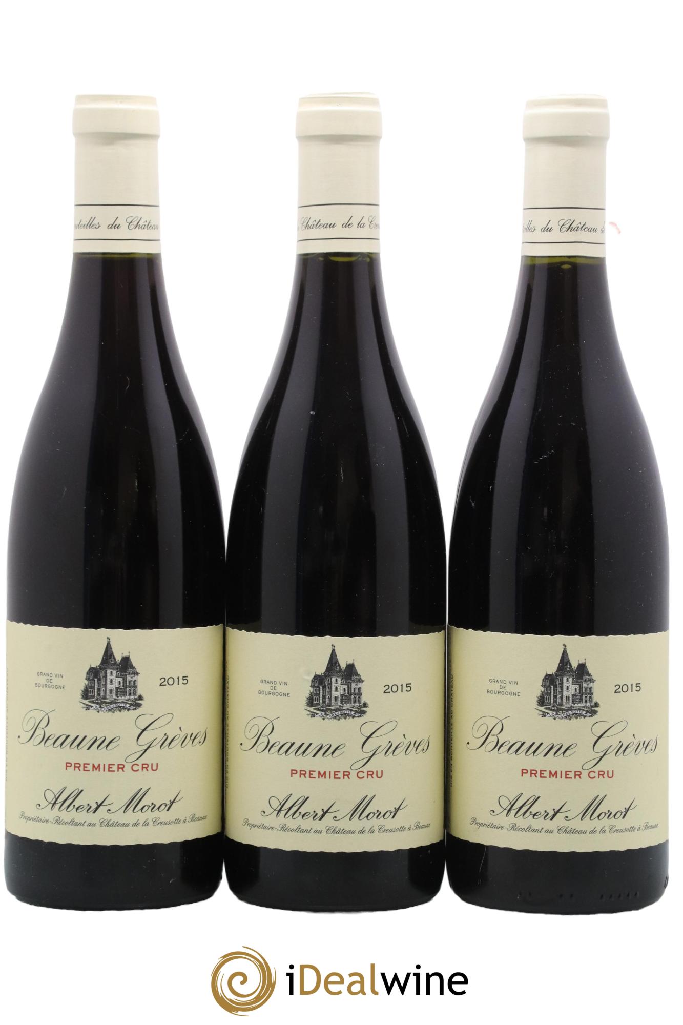 Beaune 1er Cru Grèves Albert Morot 2015 - Lot de 3 bouteilles - 0